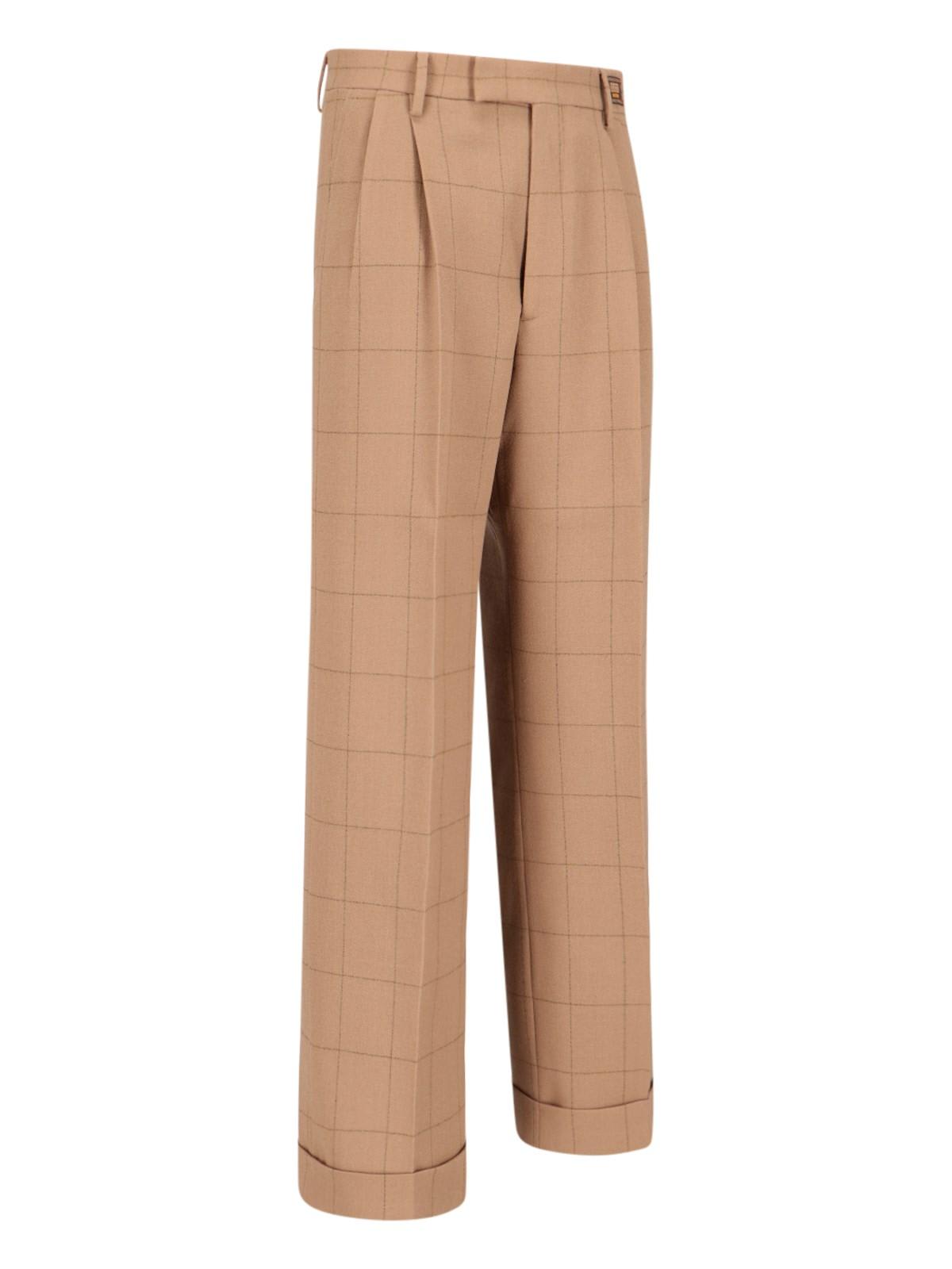 Shop Gucci Straight Pants In Camel