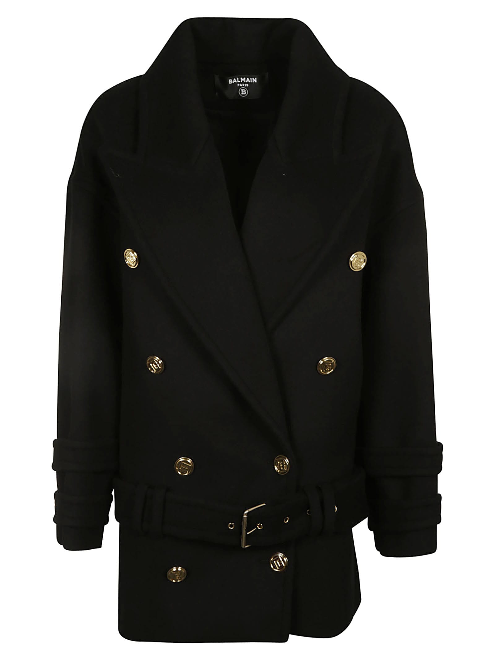 Balmain Double-breasted Belted Coat