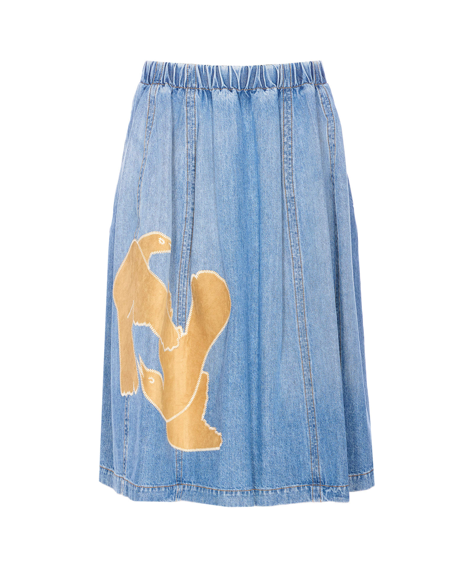 Marni Midi Denim Skirt In Blue