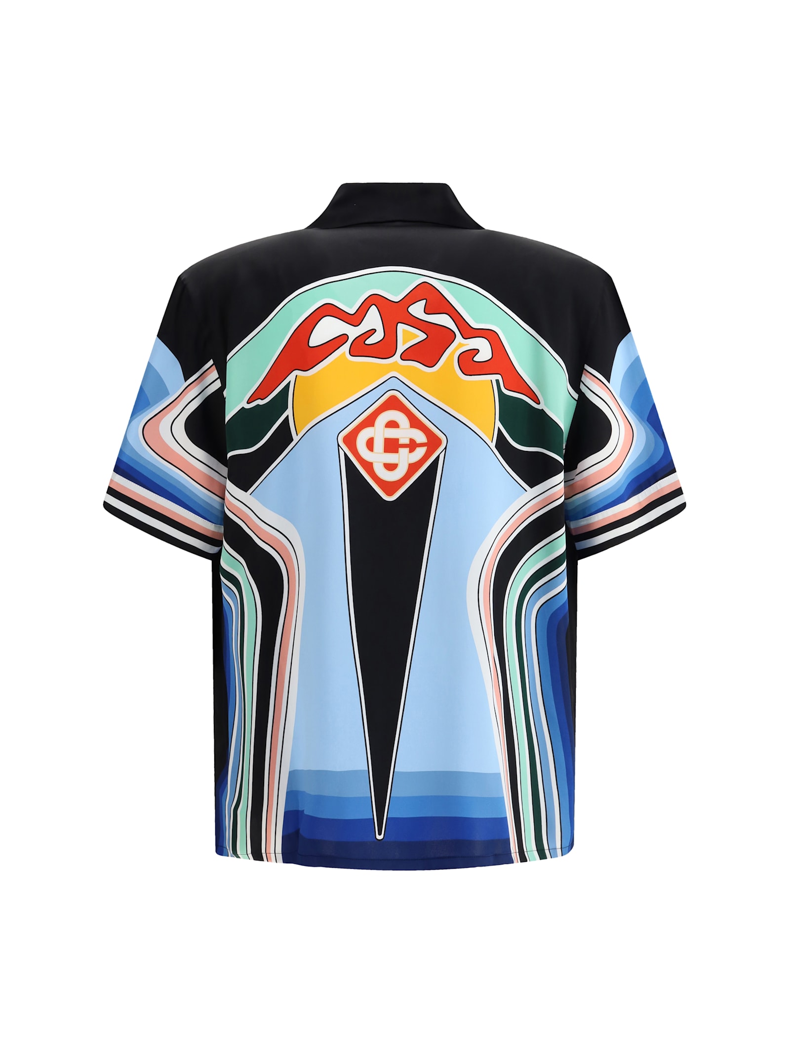 Casablanca Short Sleeve Cuban Collar Shirt In Multi