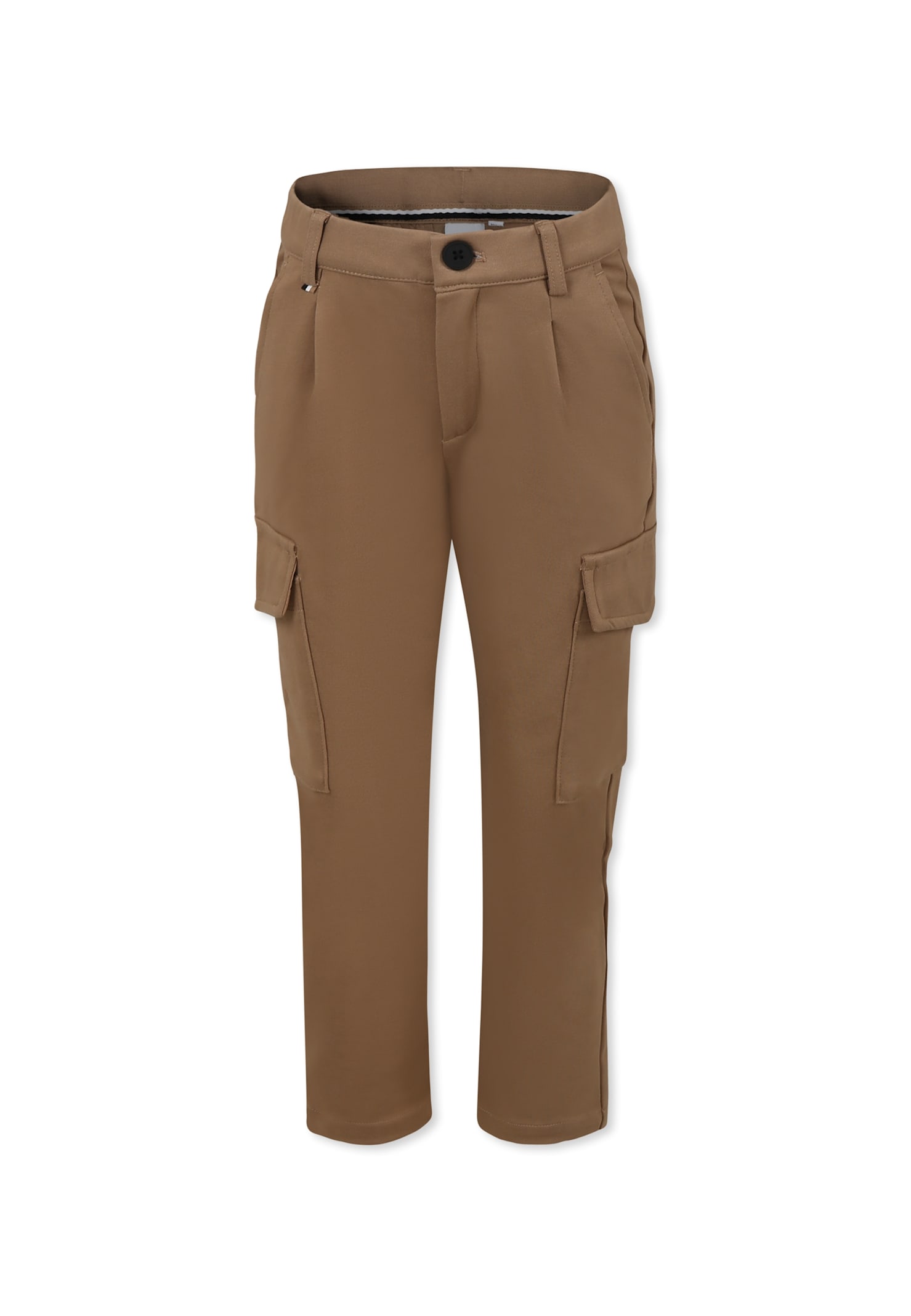 Hugo Boss Beige Trousers For Boy With Logo In Beige