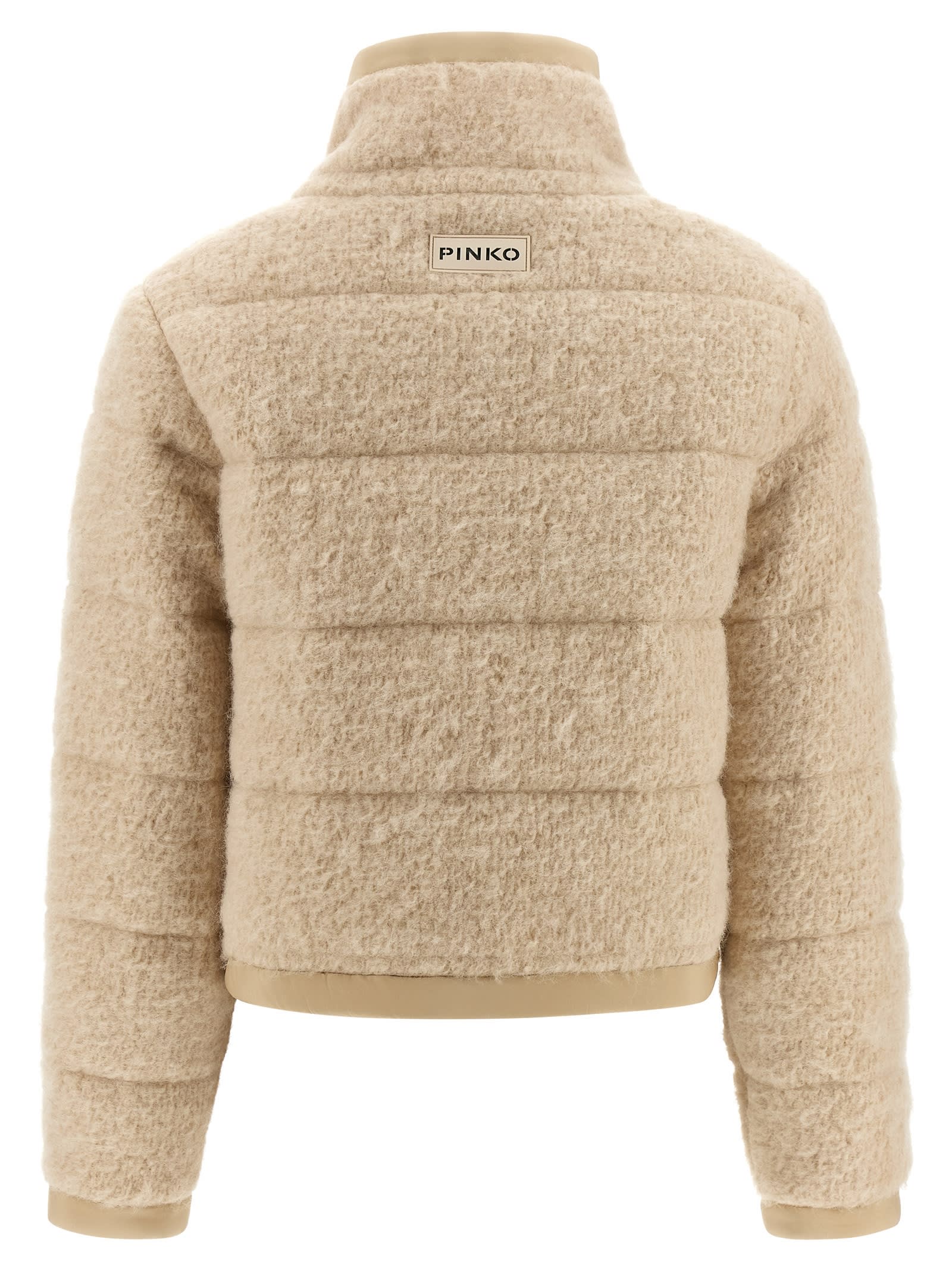 Pinko Raquel Puffer Jackets Beige In Neutral