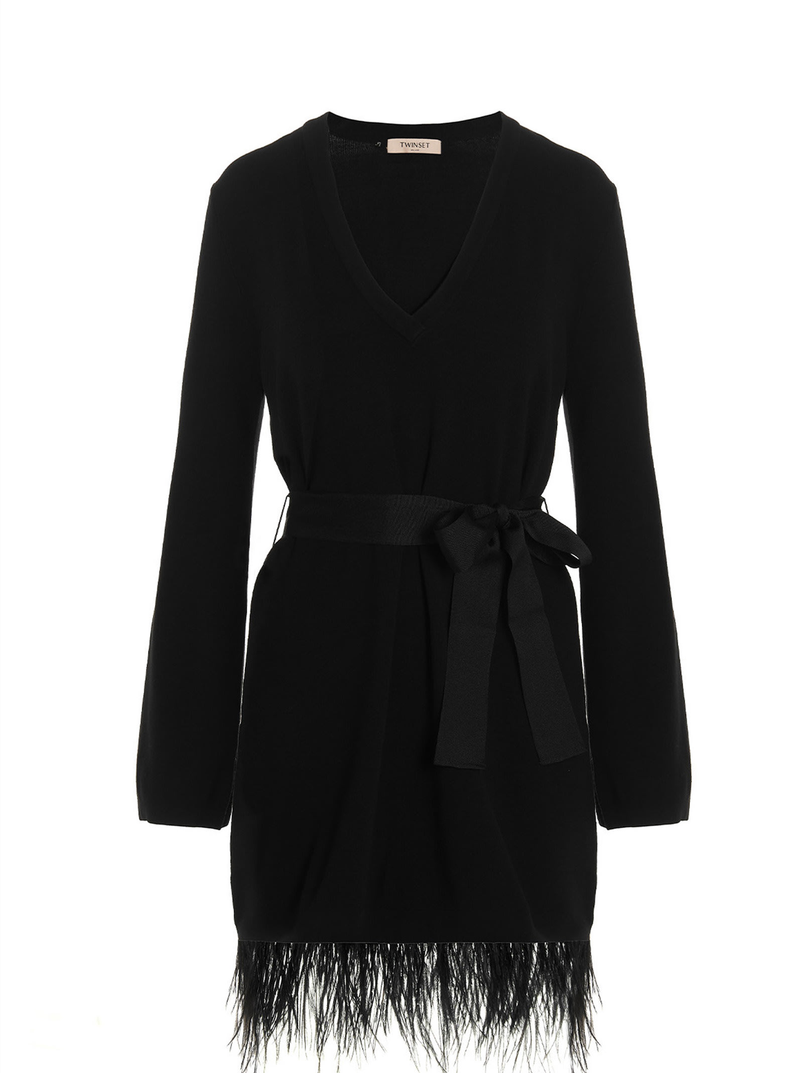 TwinSet Belted Knit Dress