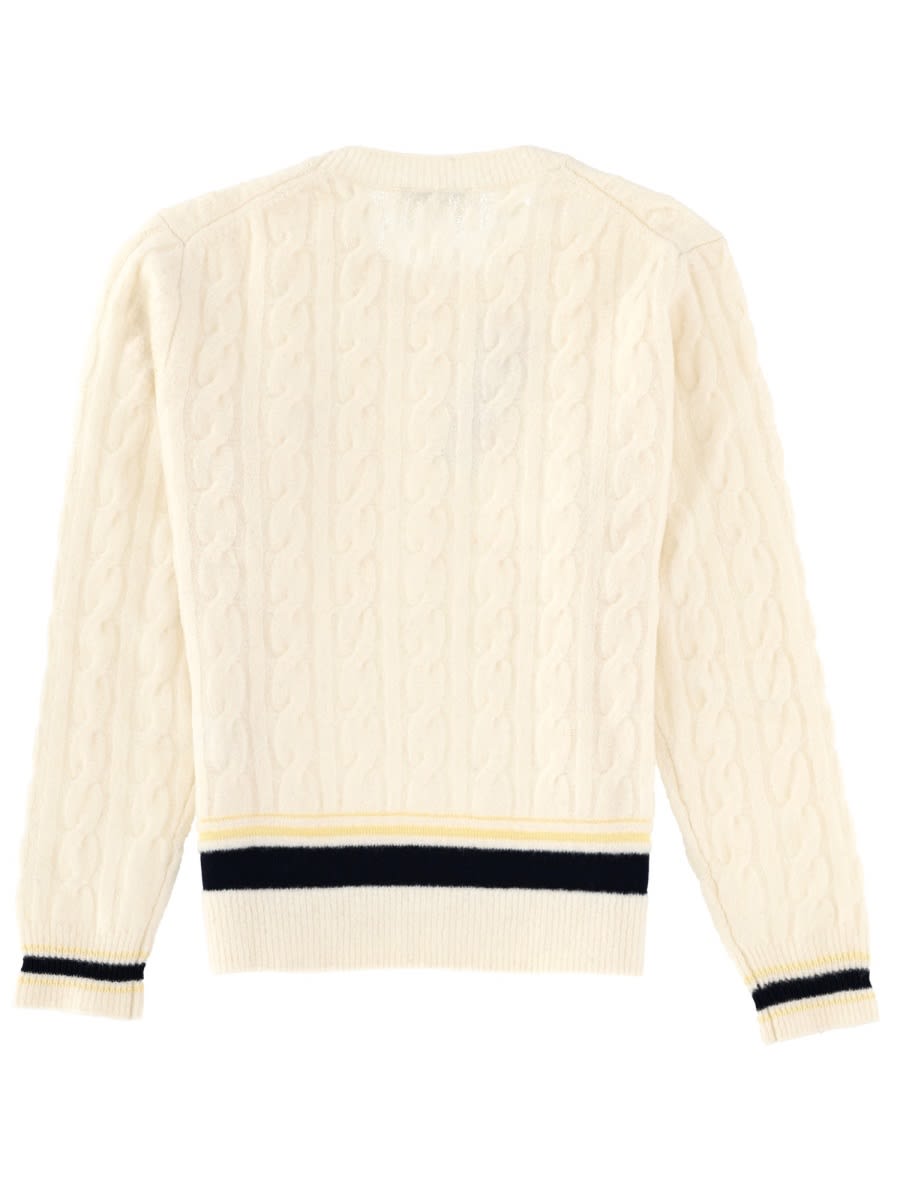 Lacoste Wool Sweater In White