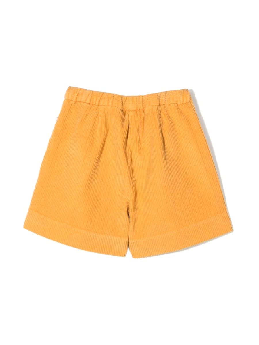 Il Gufo Corduroy Elasticated-waistband Shorts In Yellow
