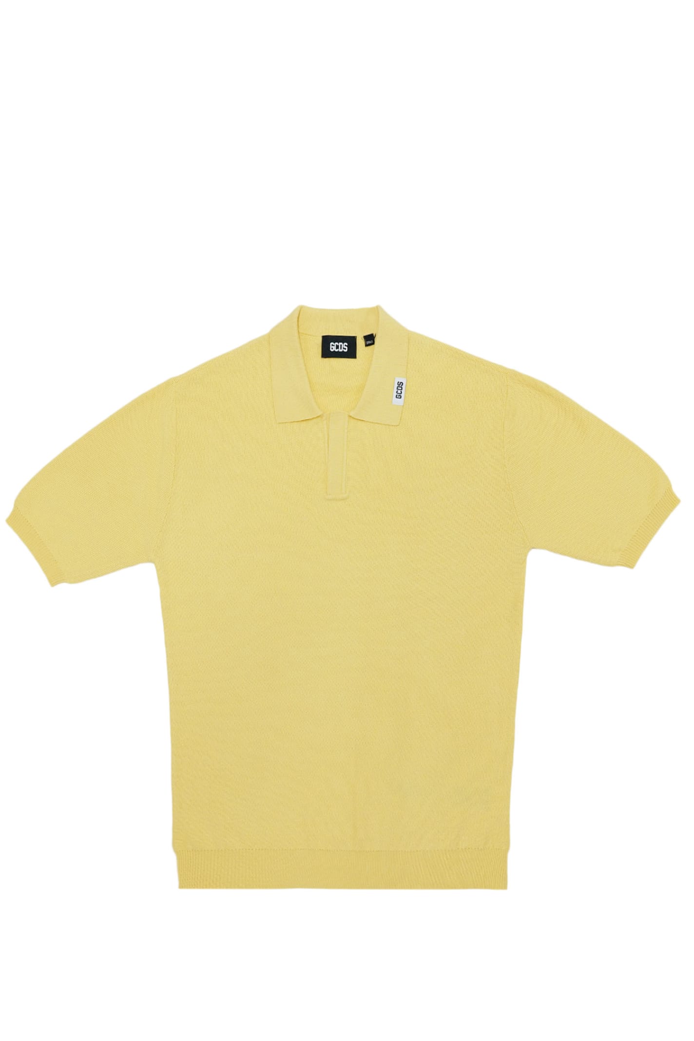 Shop Gcds Polo Shirt In Yellow
