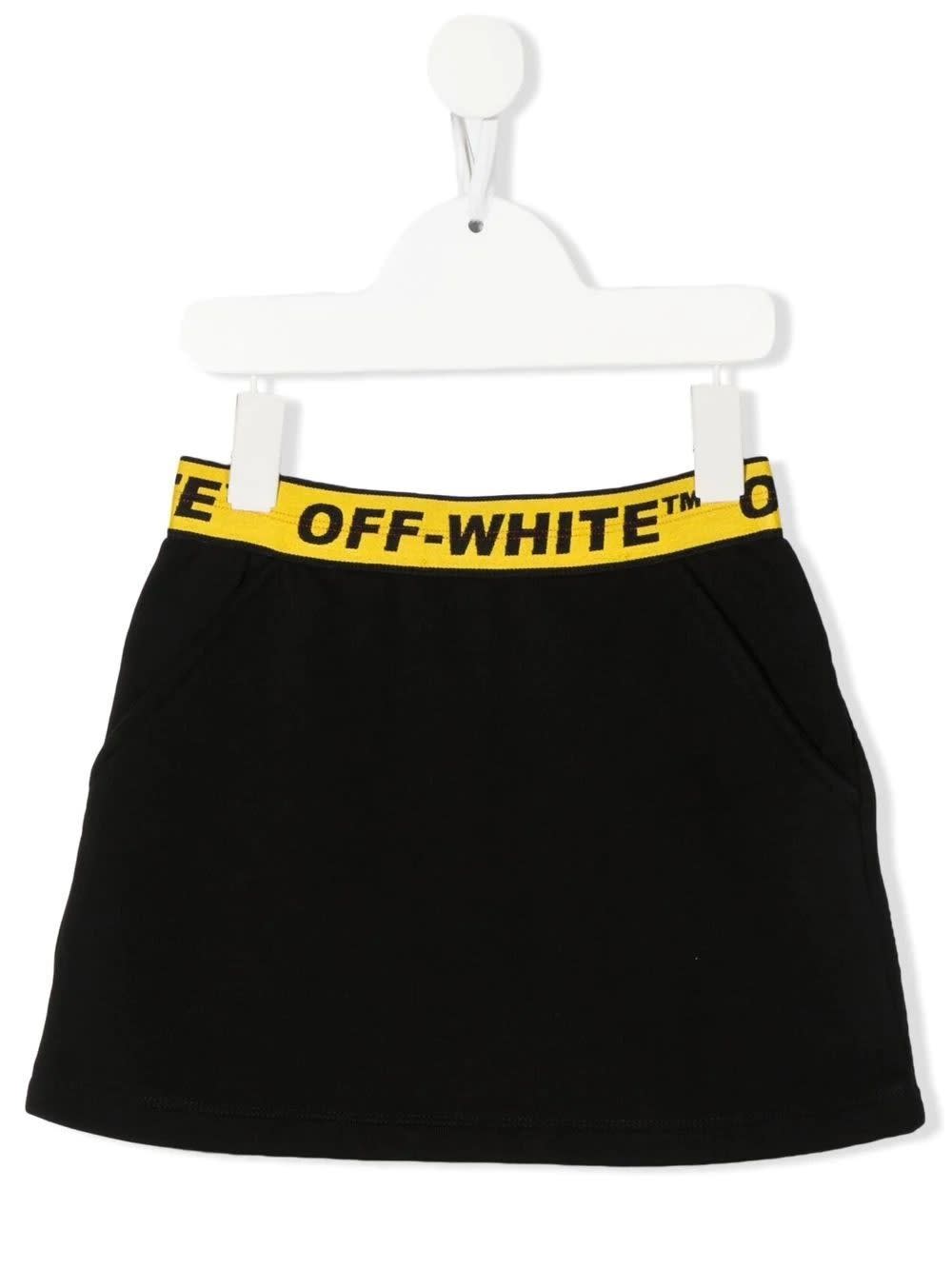 Off-white Kids' Black Cotton Skirt
