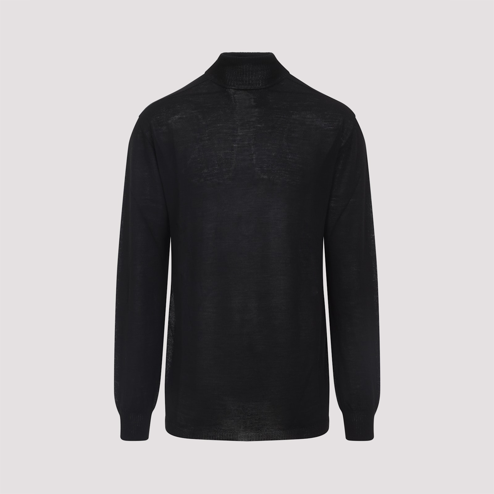 Rick Owens Oversized Turtle Neck Pullover In Black