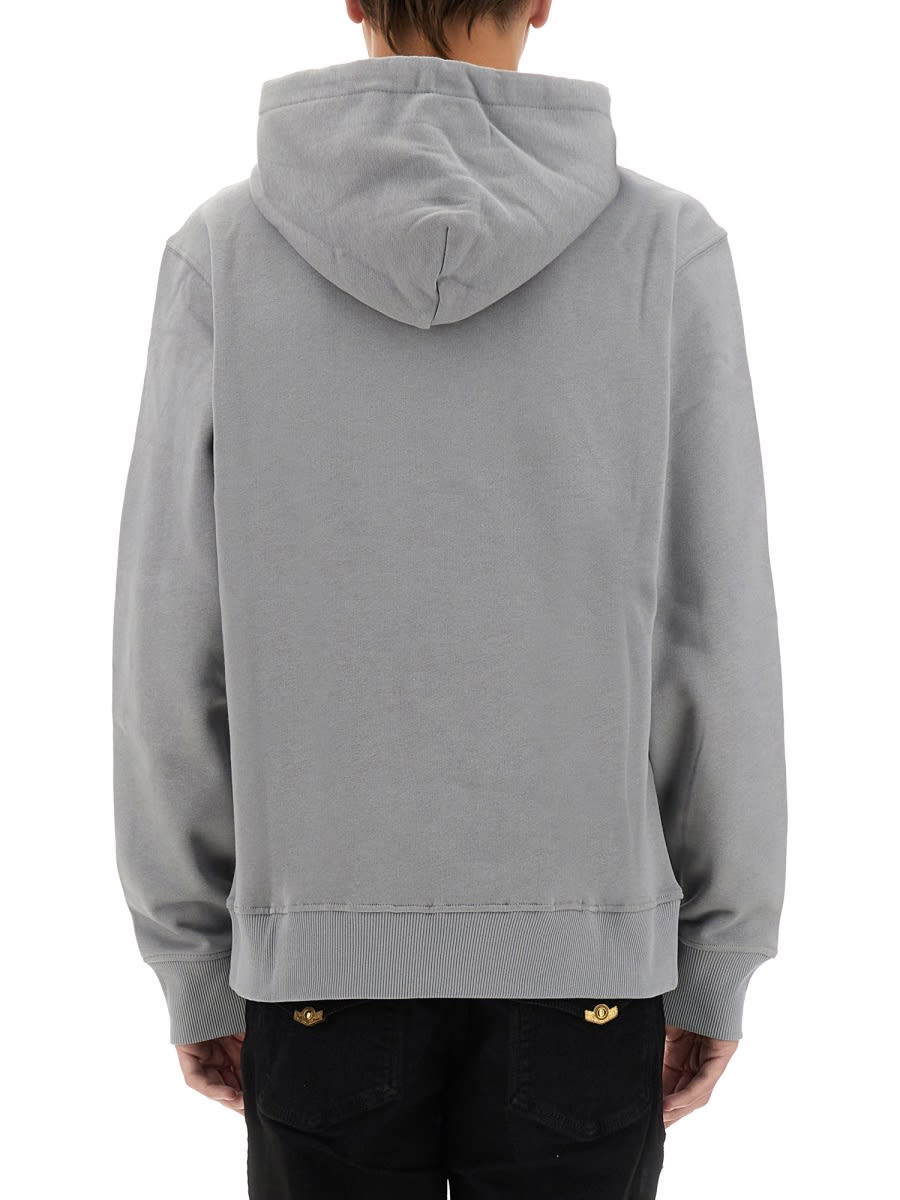 Shop Versace Jeans Couture Sweatshirt With Logo In Grey