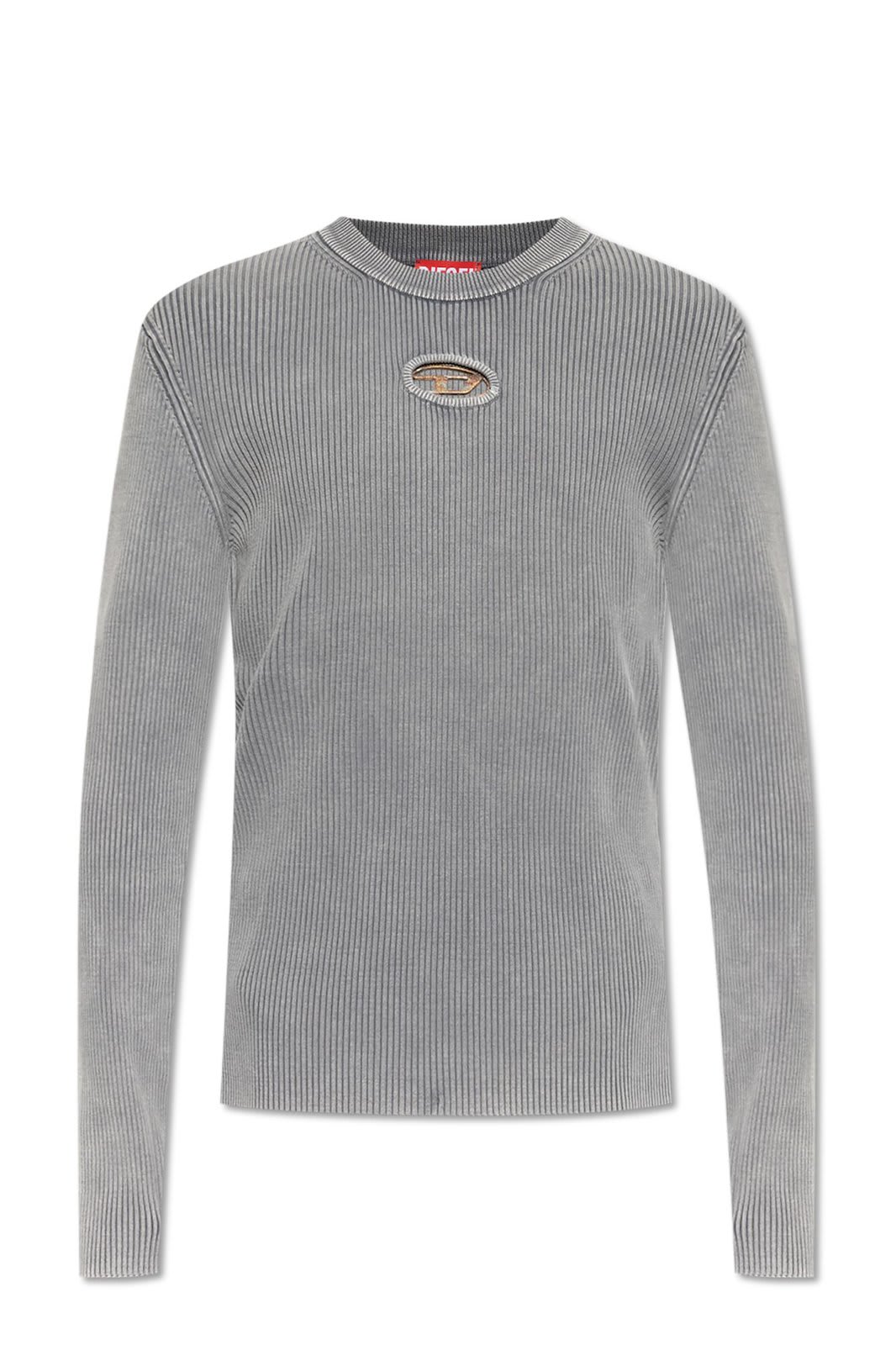 Shop Diesel K-darinr Knitted Jumper In Grey