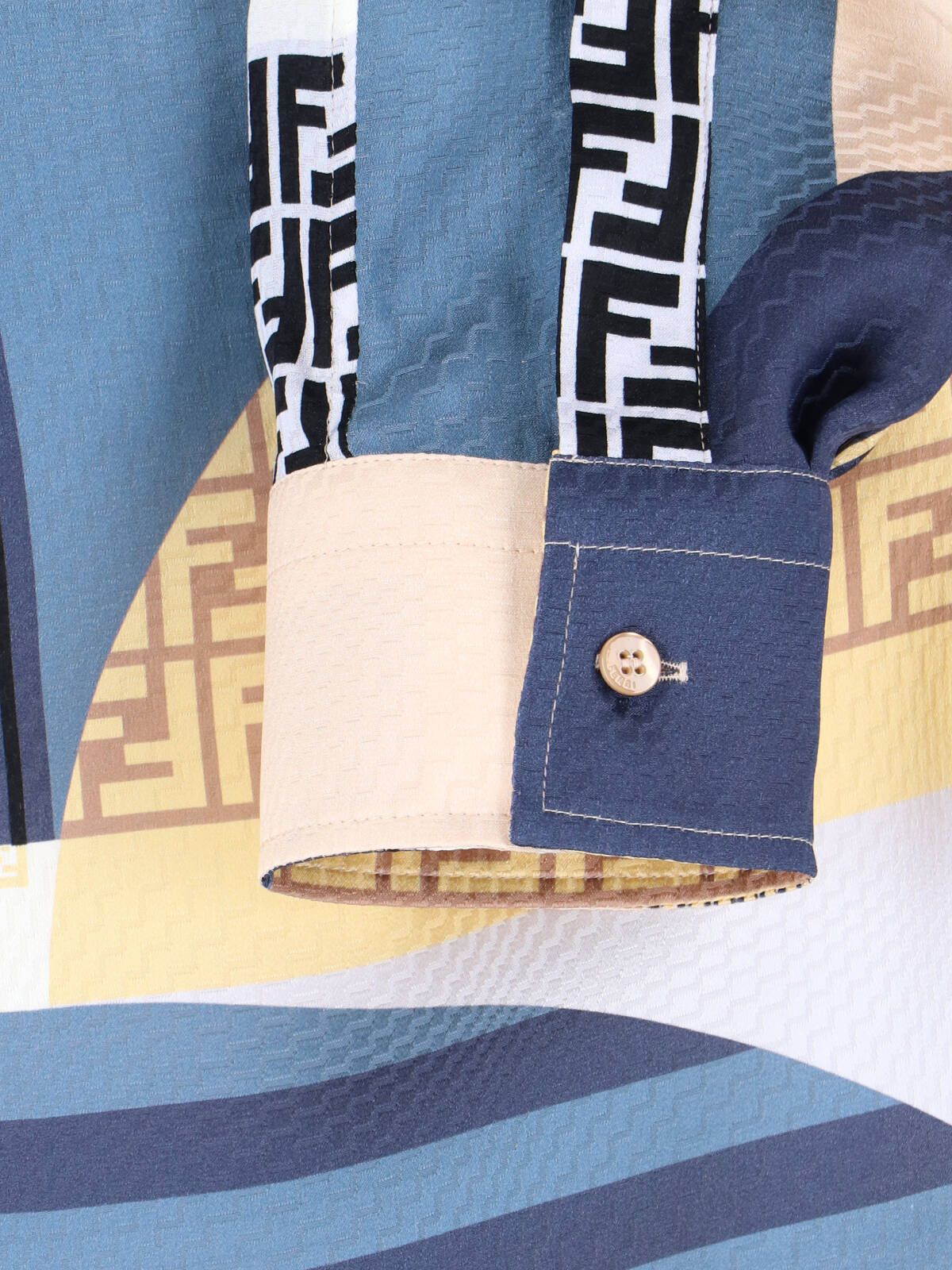 Fendi Camicia In Seta Stampata Donna In Multi