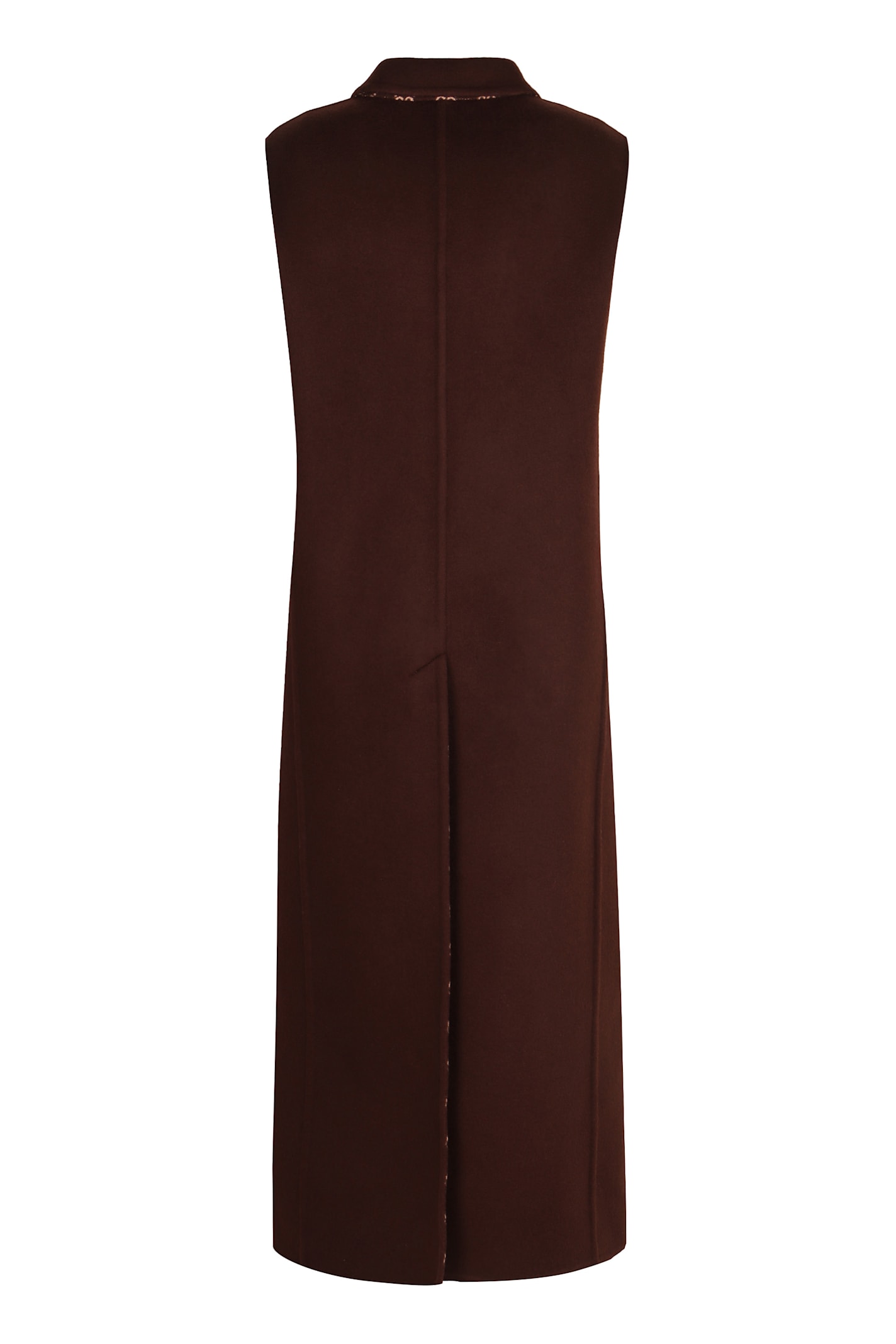 Gucci Double-breasted Wool Coat In Burgundy