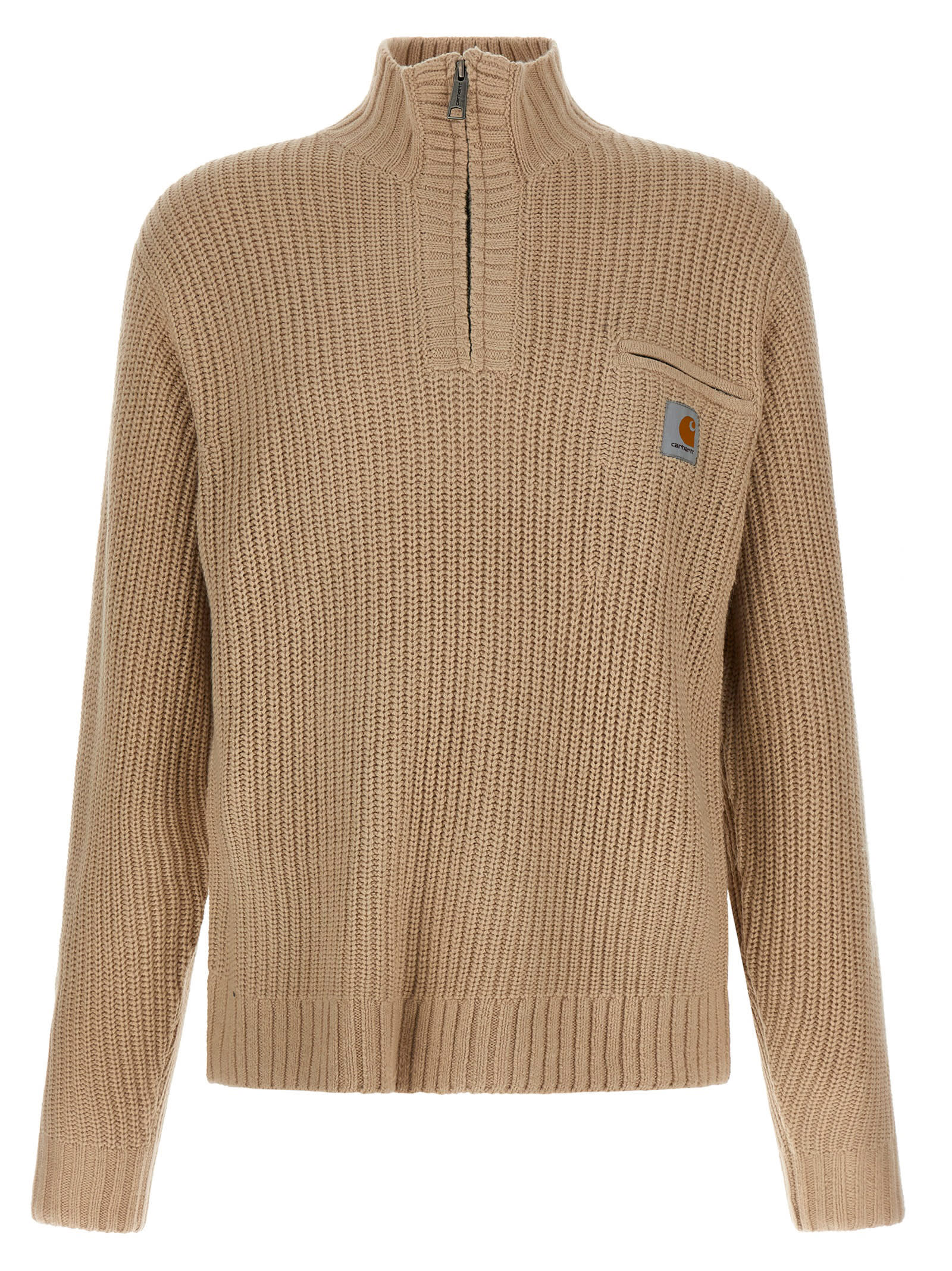 Carhartt Detroit Half Zip Sweater In Sand