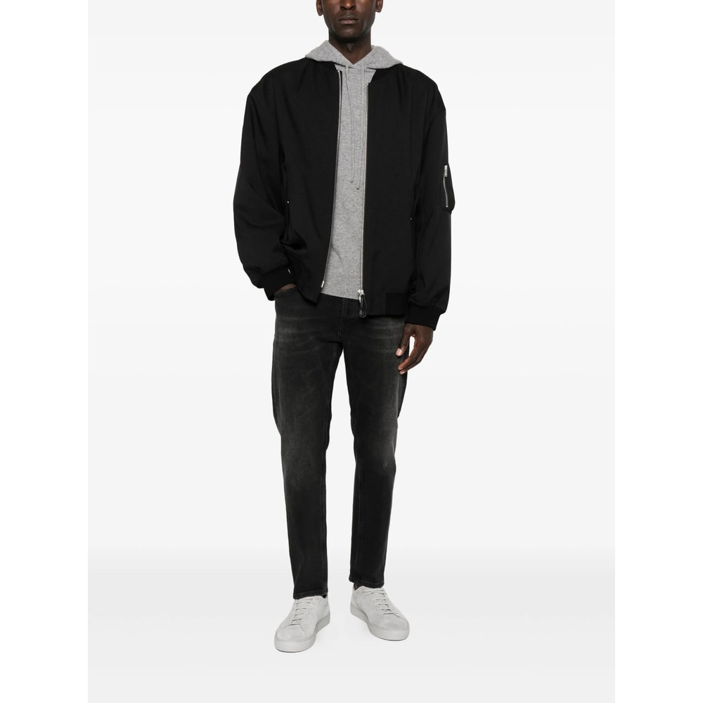 7 For All Mankind Cashmere Drawstring Hoodie In Gray