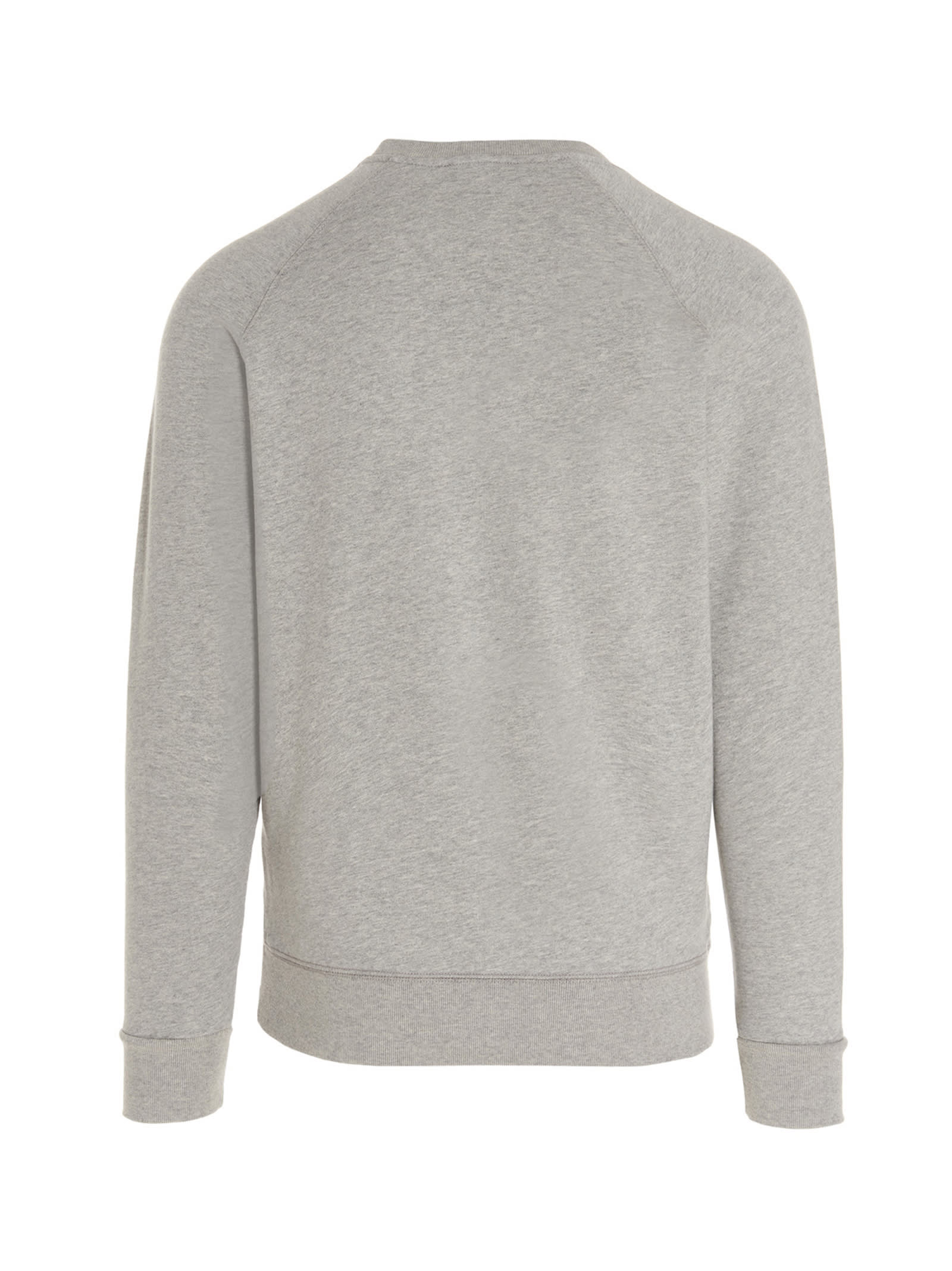 Shop Maison Kitsuné Fox Head Sweatshirt In Light Grey