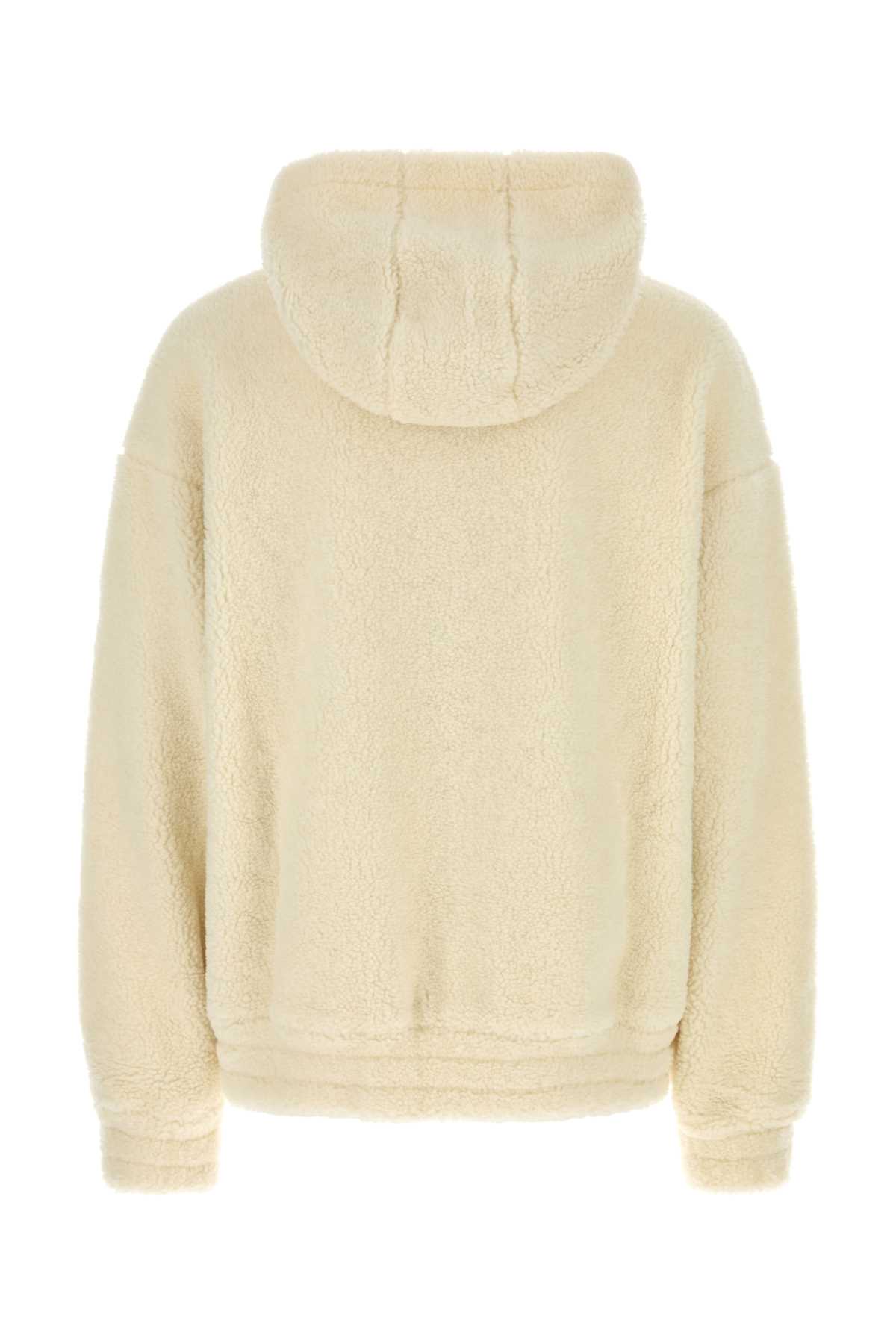 Shop Gucci Ivory Teddy Sweatshirt In Whitemix