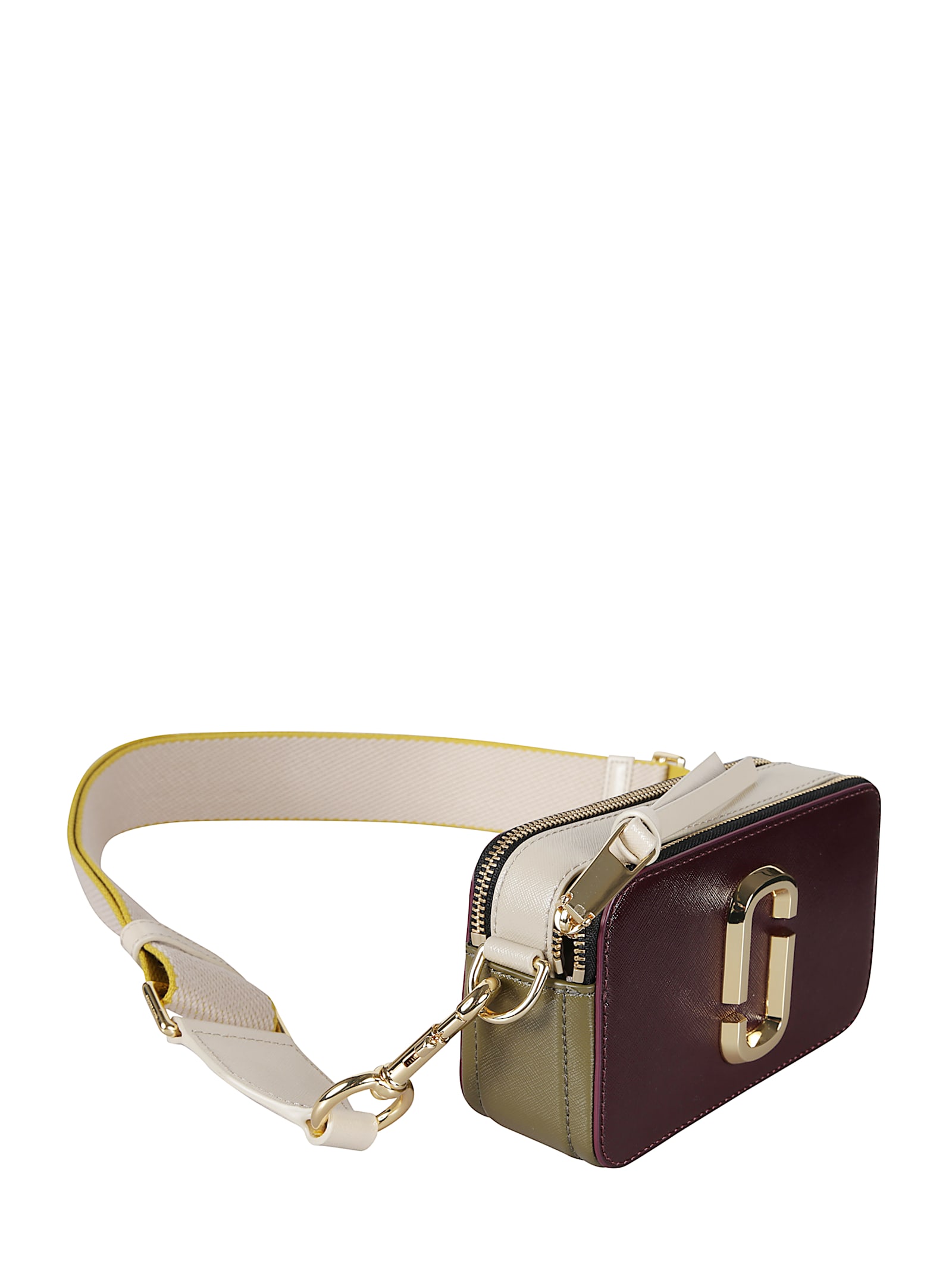 Marc Jacobs Leather Color Block Shoulder Bag In Purple