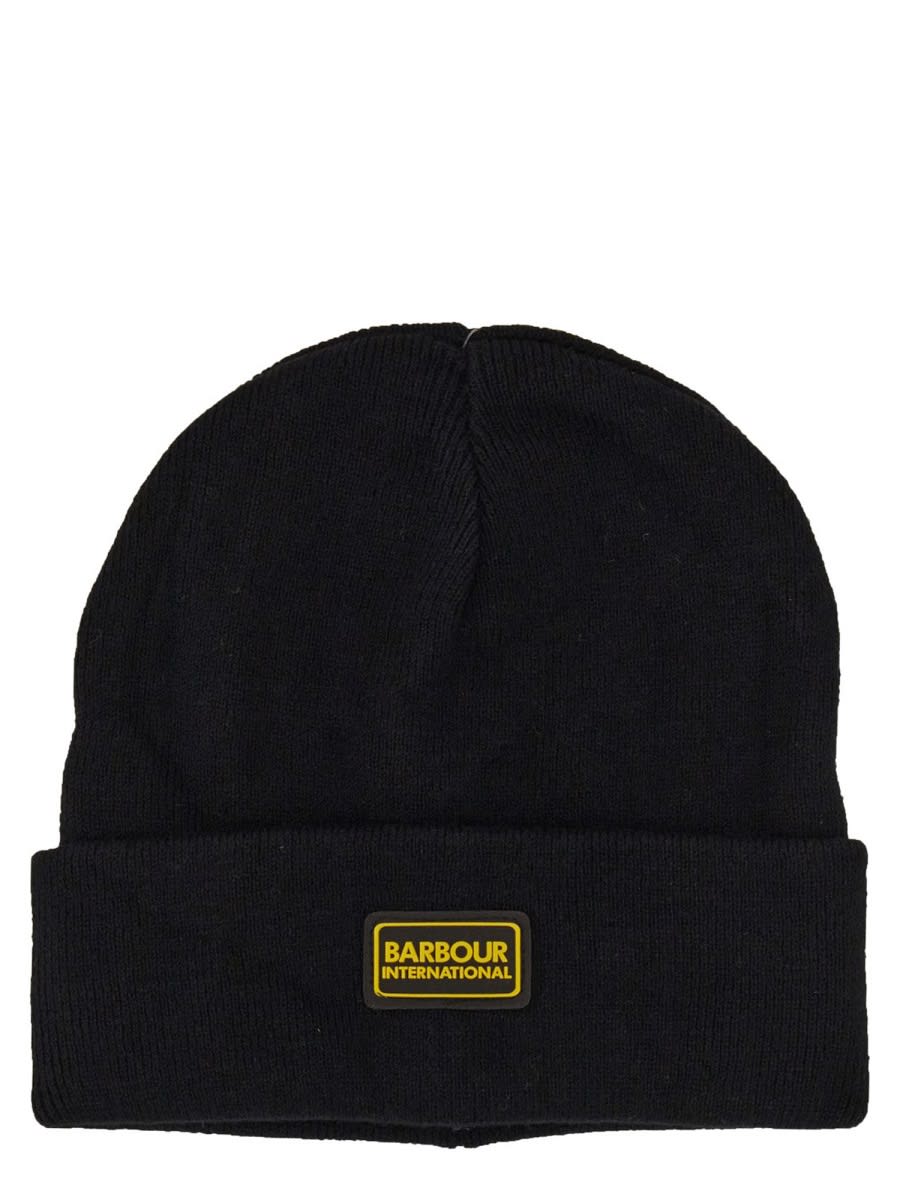 Shop Barbour Beanie Hat Sensor Legacy B.intl In Black
