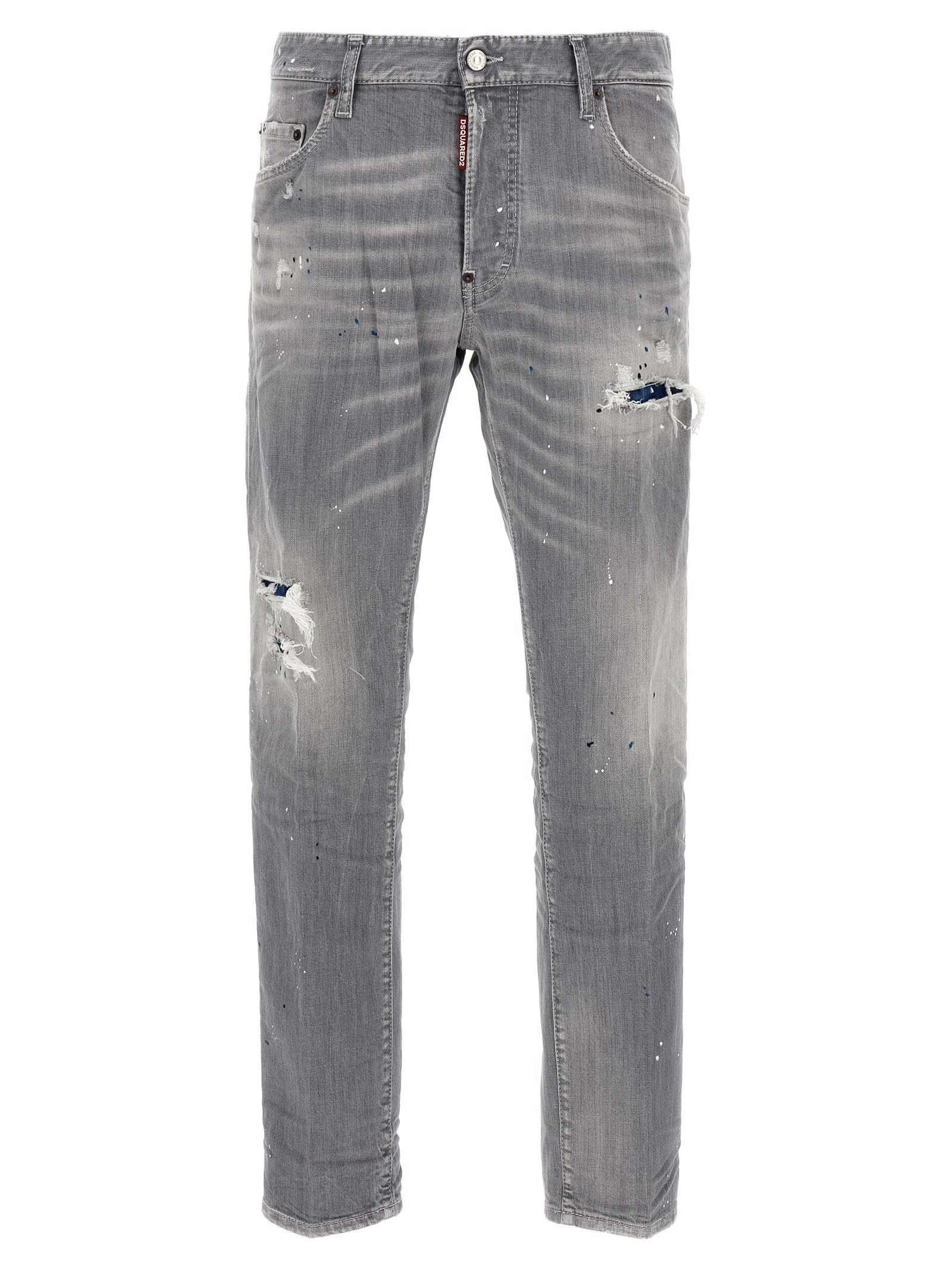 Shop Dsquared2 Skater Jeans In Grey