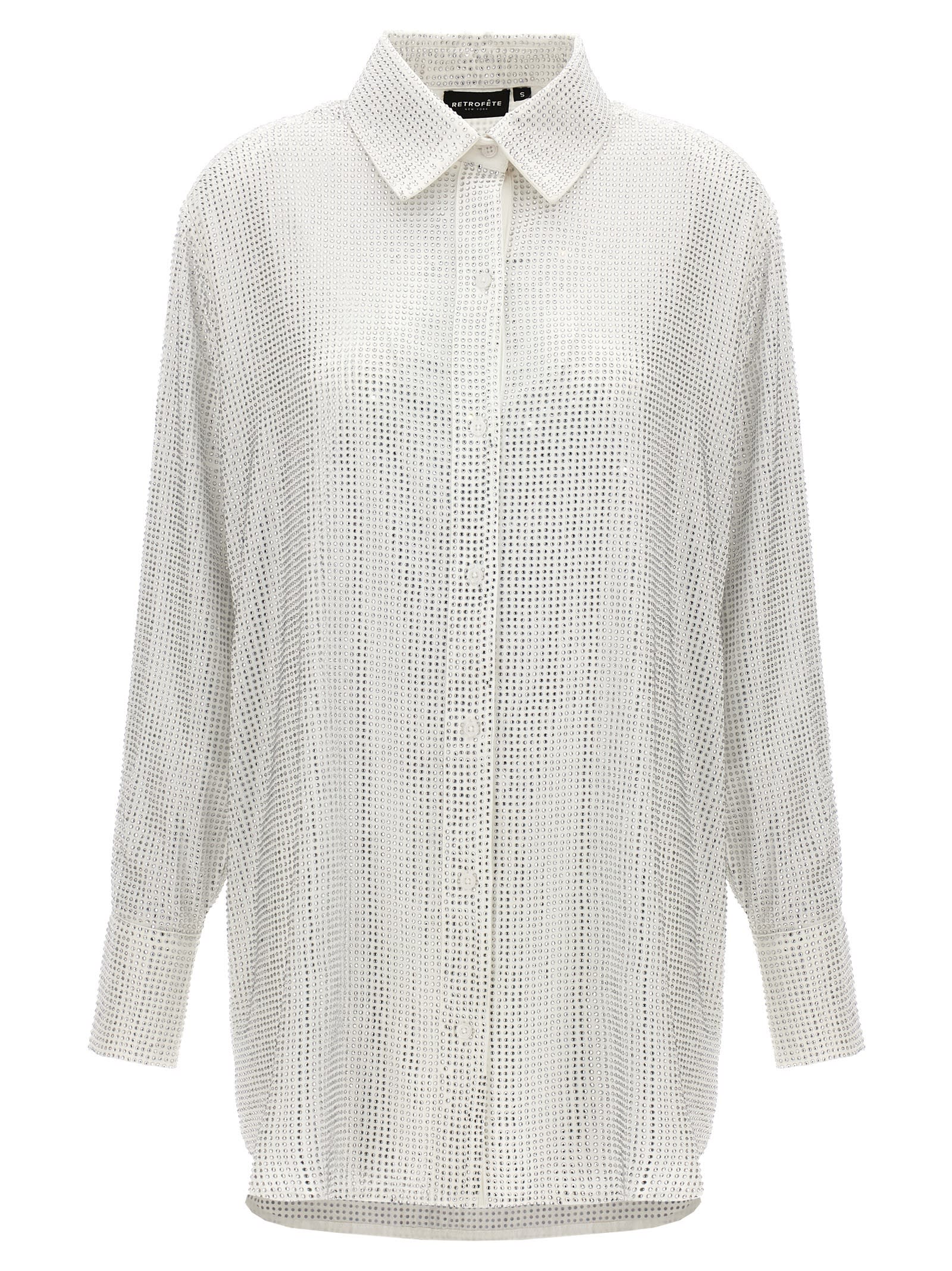 Shop Retroféte Maddox Shirt Dress In White