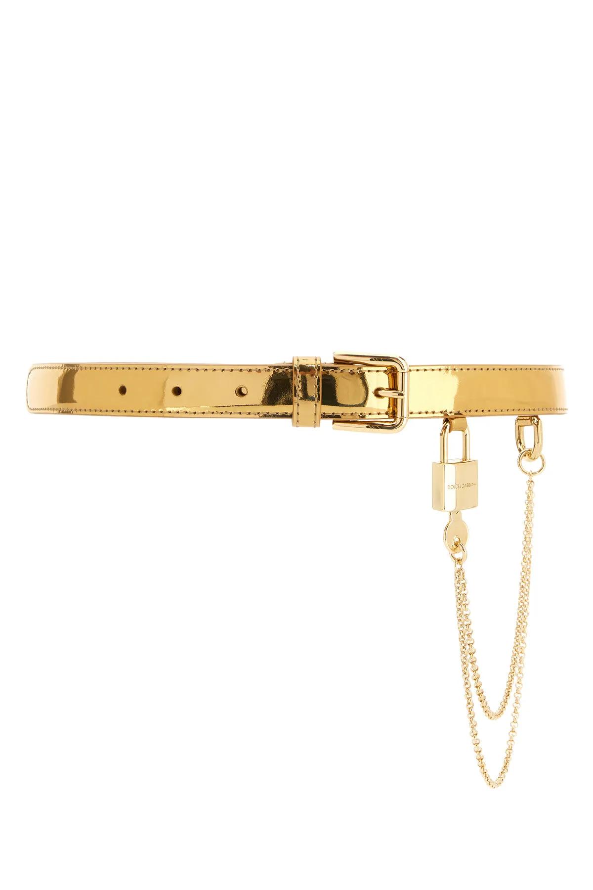 Dolce & Gabbana Golden Leather Belt