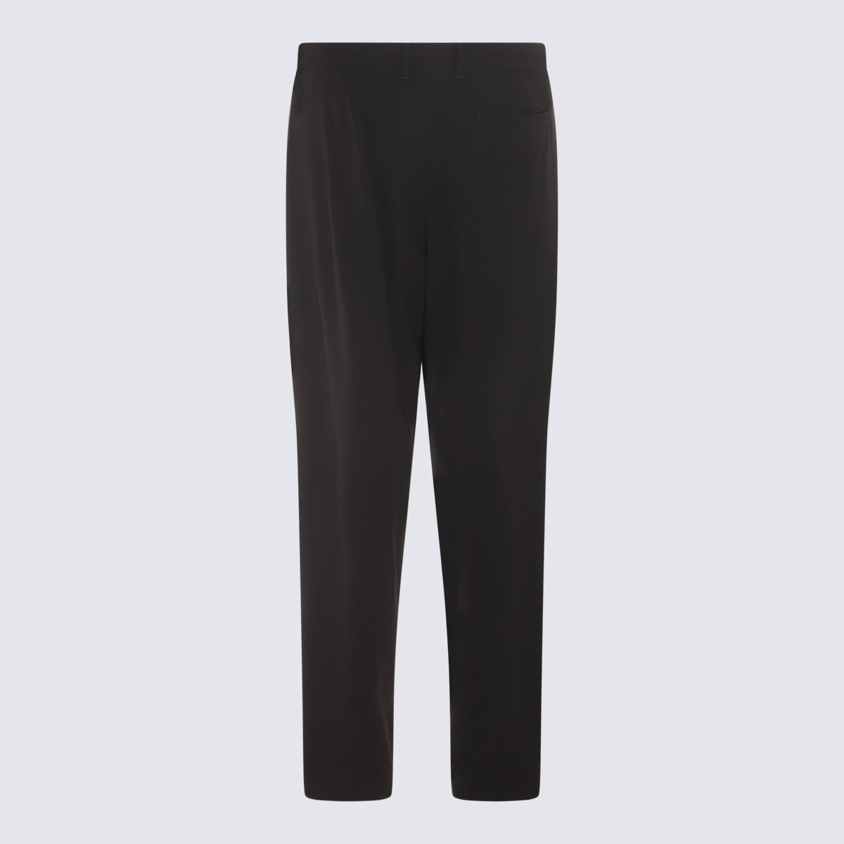 Shop Giorgio Armani Black Wool Pants In Blu
