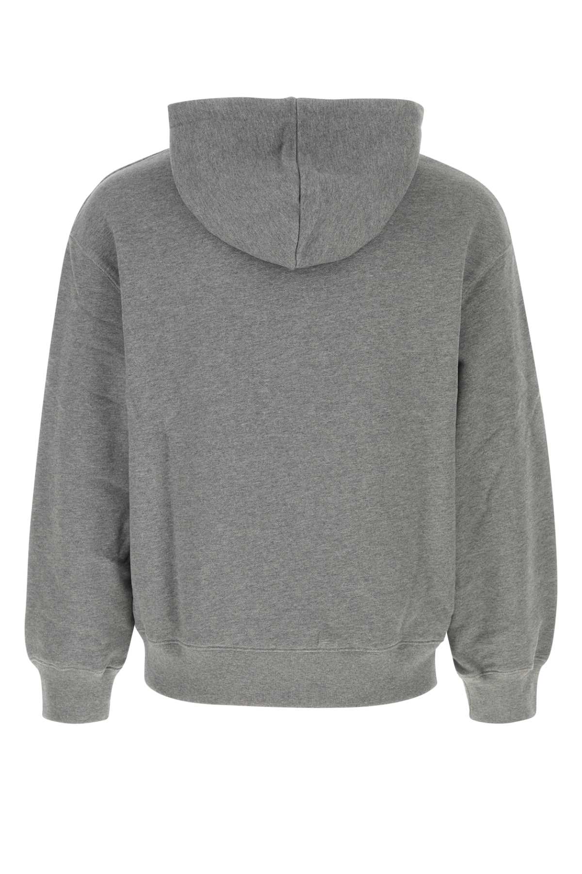 Maison Kitsuné Fox Head Hoodie In Gray
