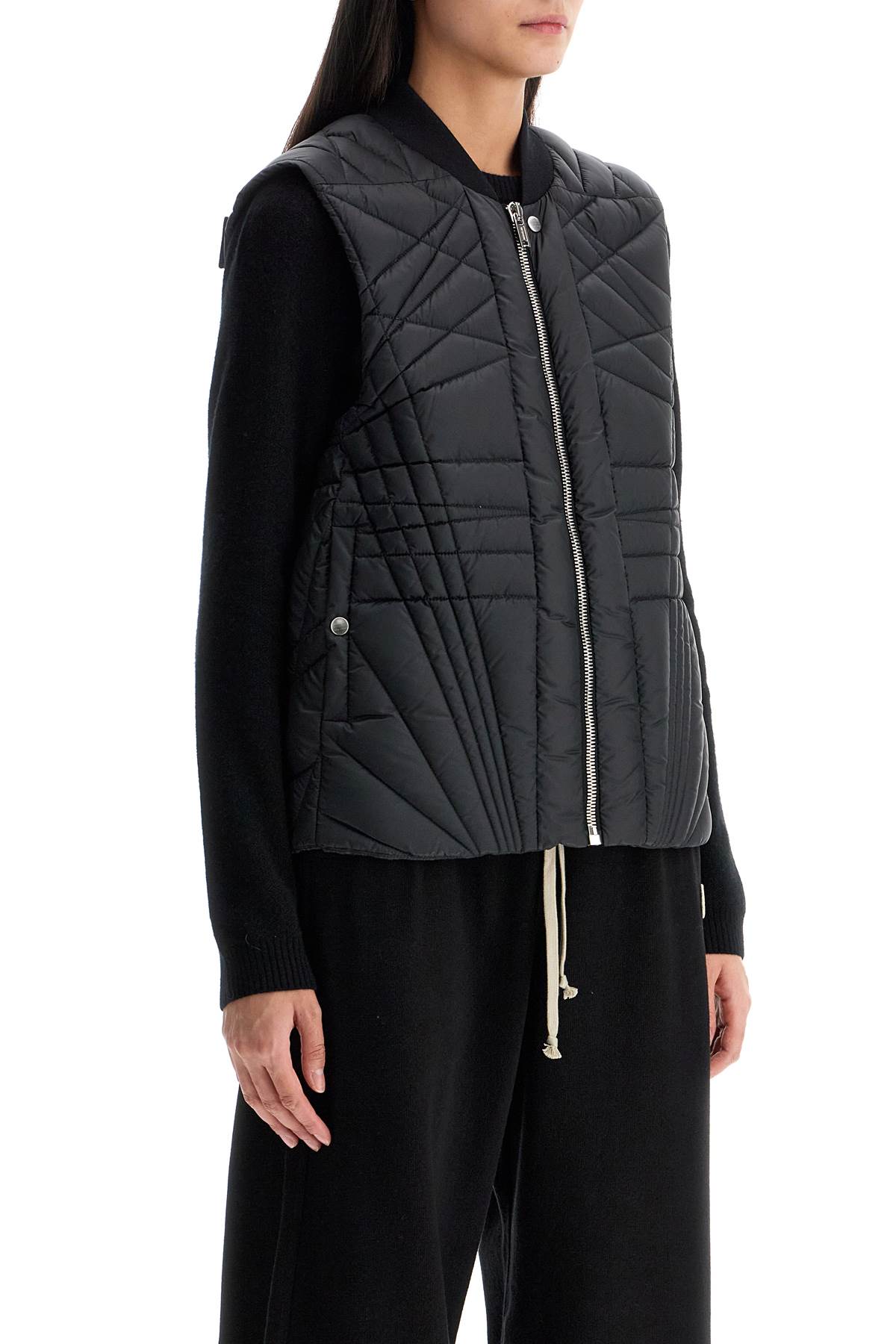 Moncler Genius Megapenta Quilted Flight Vest In Black