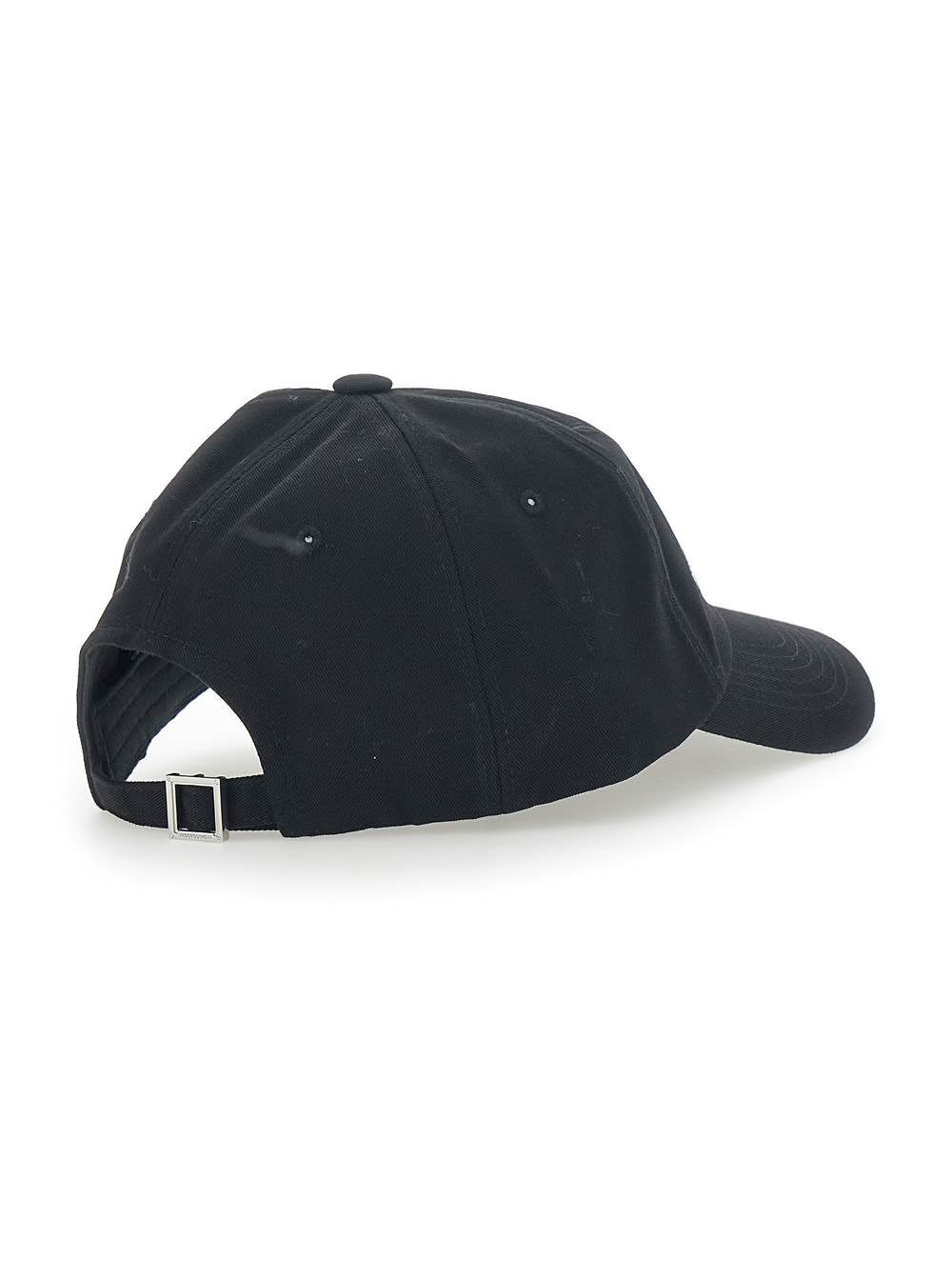 Wooyoungmi Black Baseball Cap With Logo Lettering On The Front In Cotton Man In Black