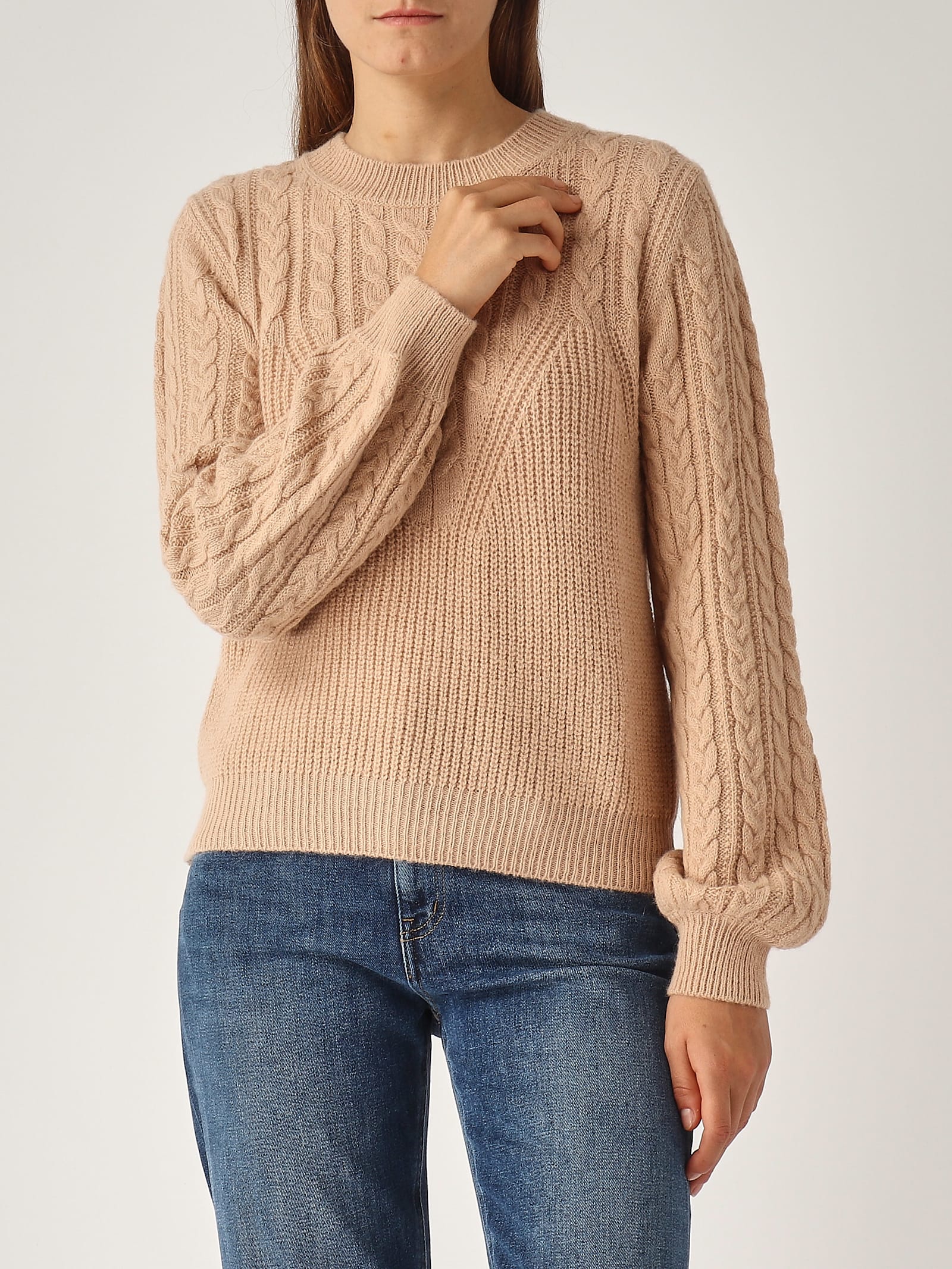 Shop Twinset Wool Sweater In Sabbia