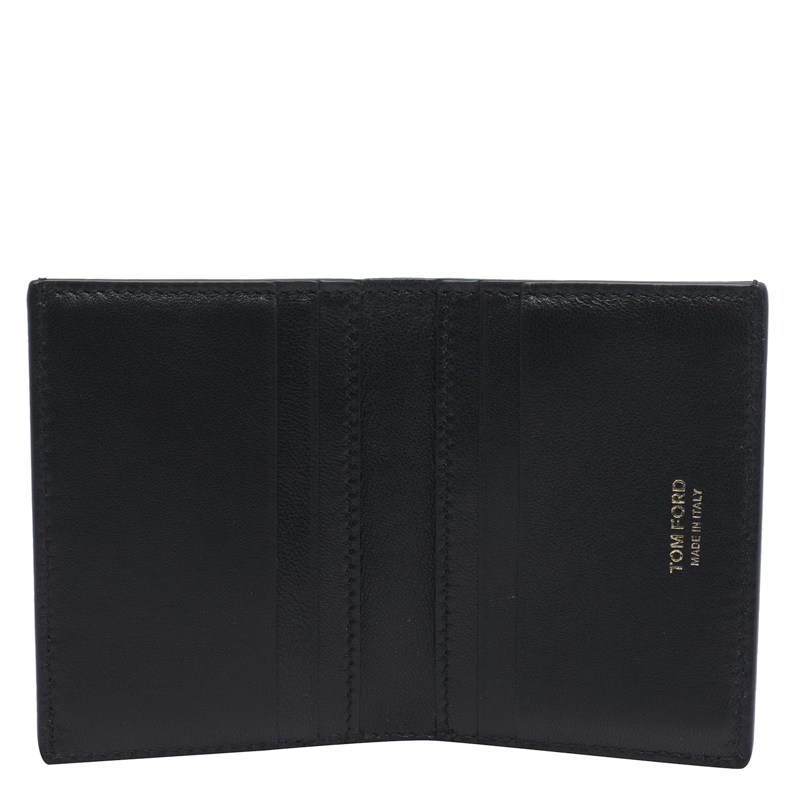 Tom Ford Crocodile Embossed Bi-fold Wallet And Cardholder In Black