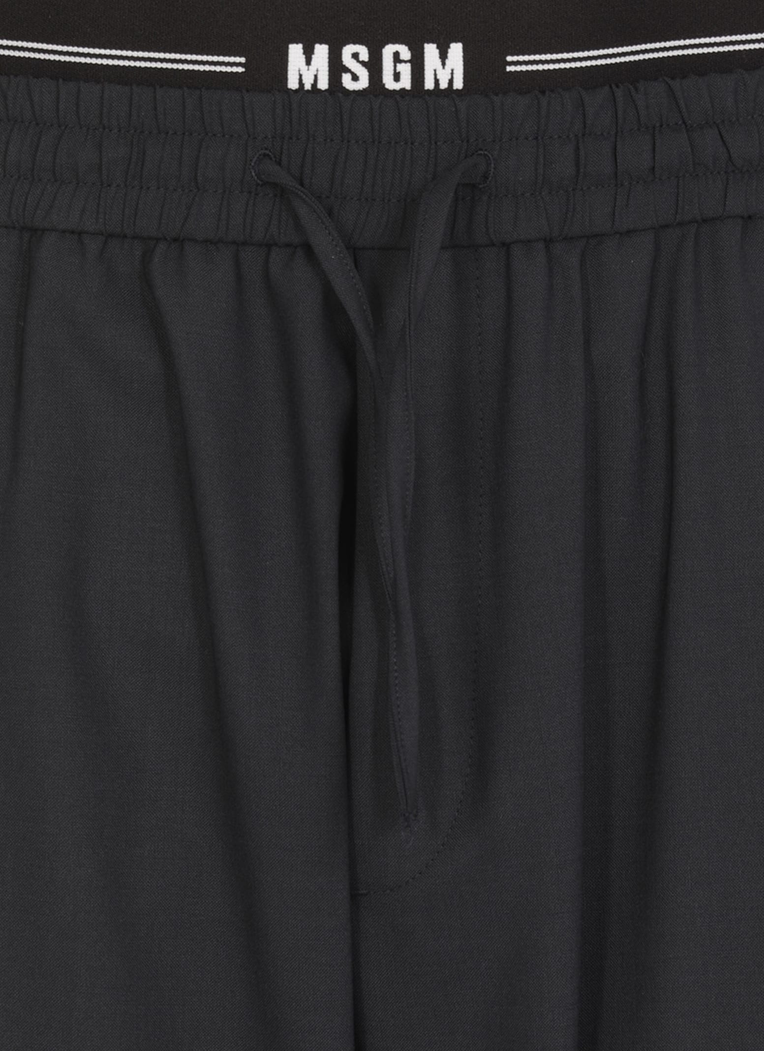 Msgm Wool Pants In Blue