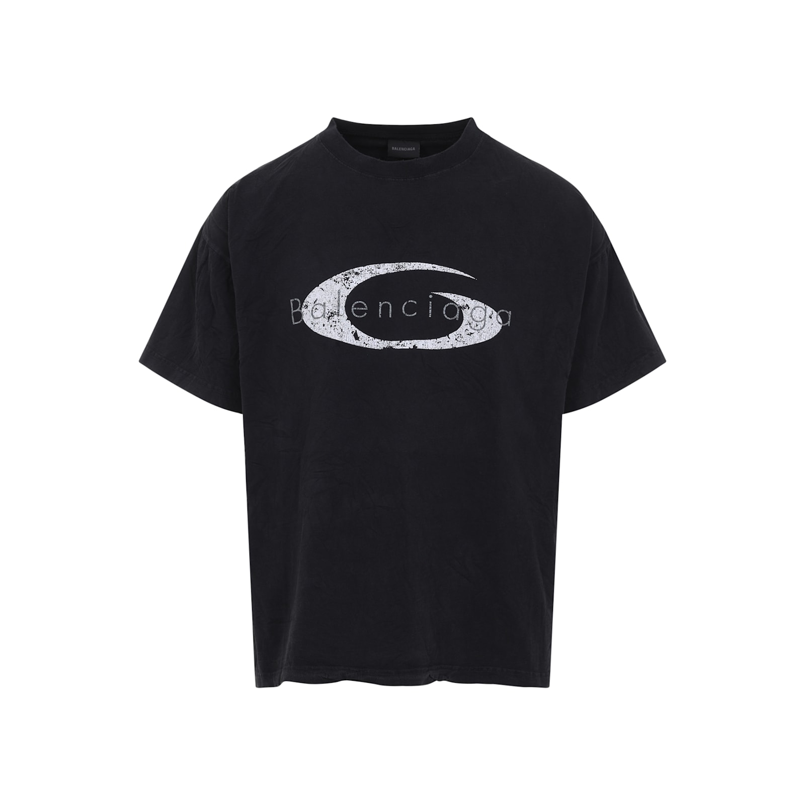 Shop Balenciaga Boxy T-shirt In Faded Washed Black