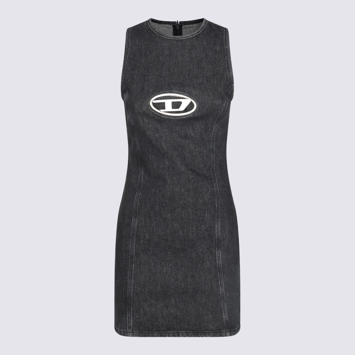 Shop Diesel Black Cotton Dress