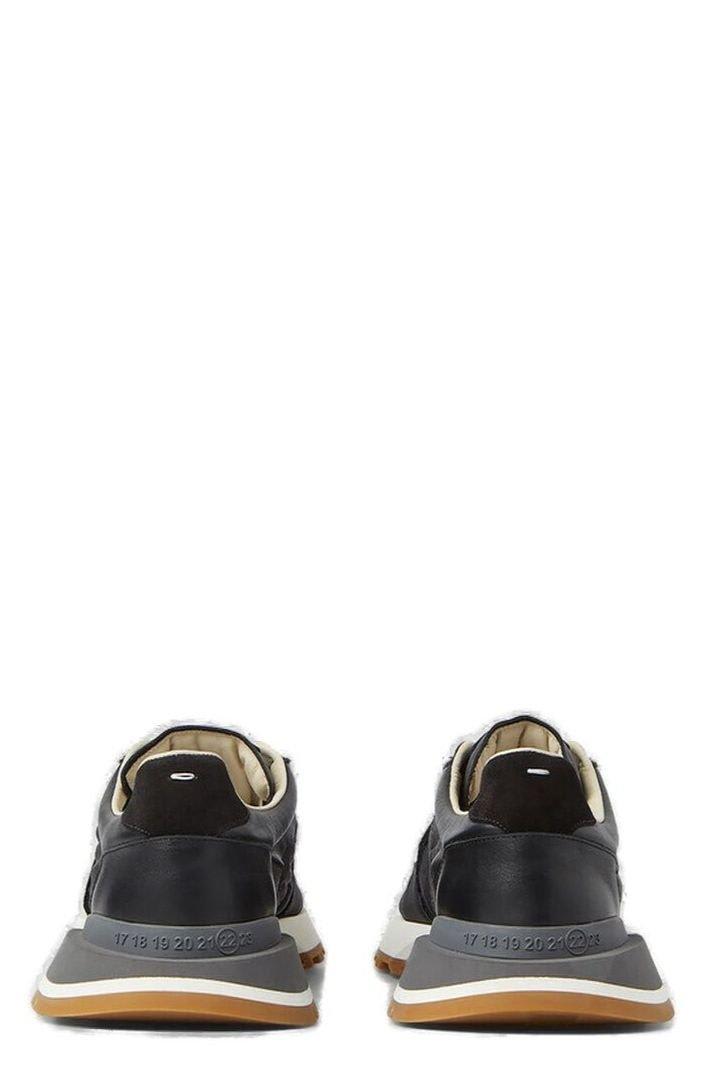 Shop Maison Margiela Panelled Lace-up Sneakers In Black