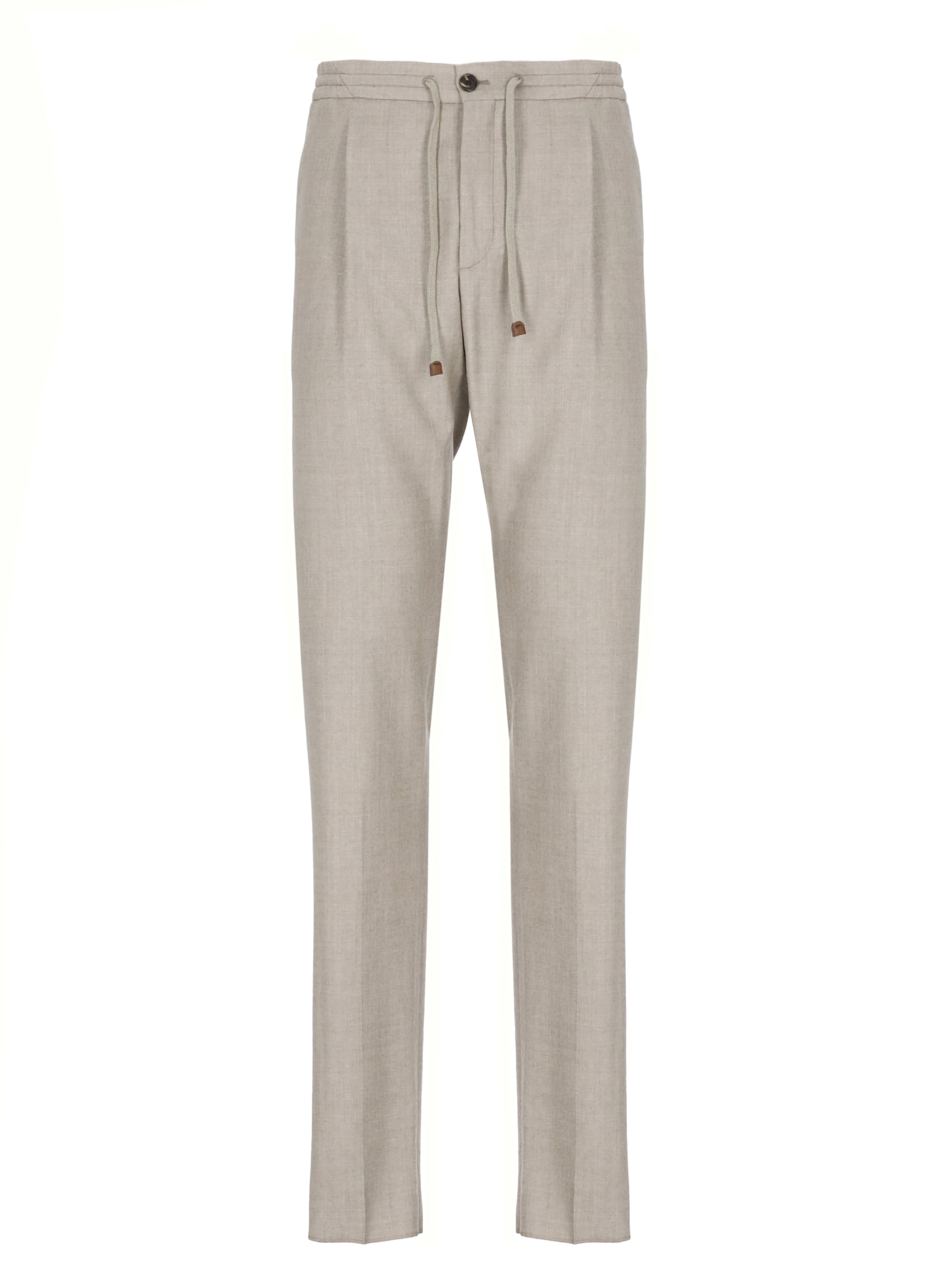 Incotex Pleated Front Straight Leg Trousers In Brown