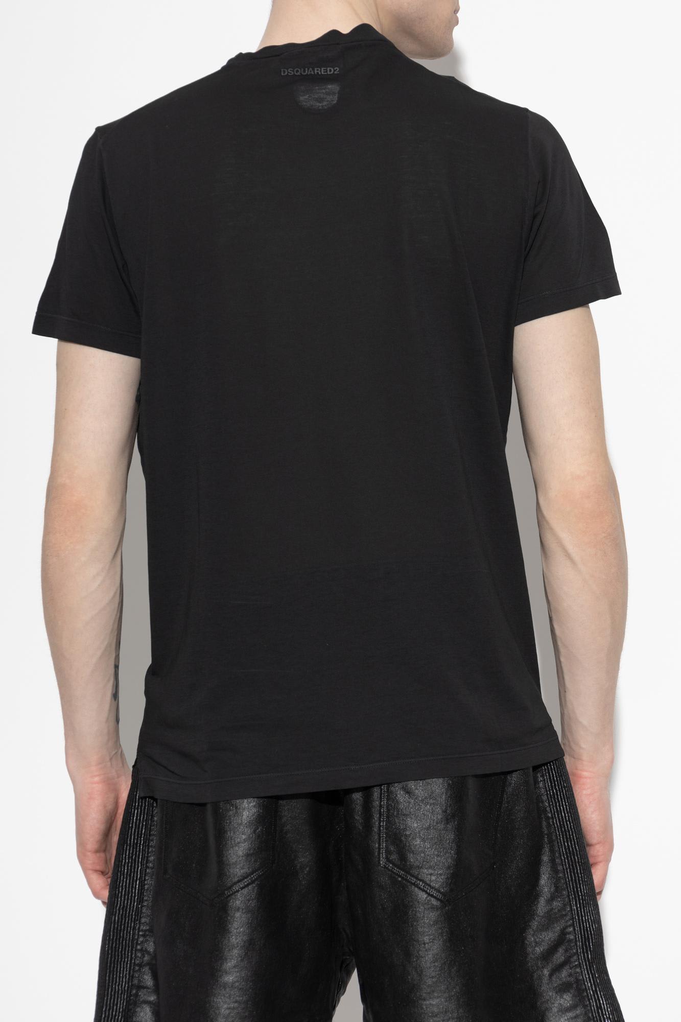 Dsquared2 Crew Neck Graphic Print Slogan T-shirt