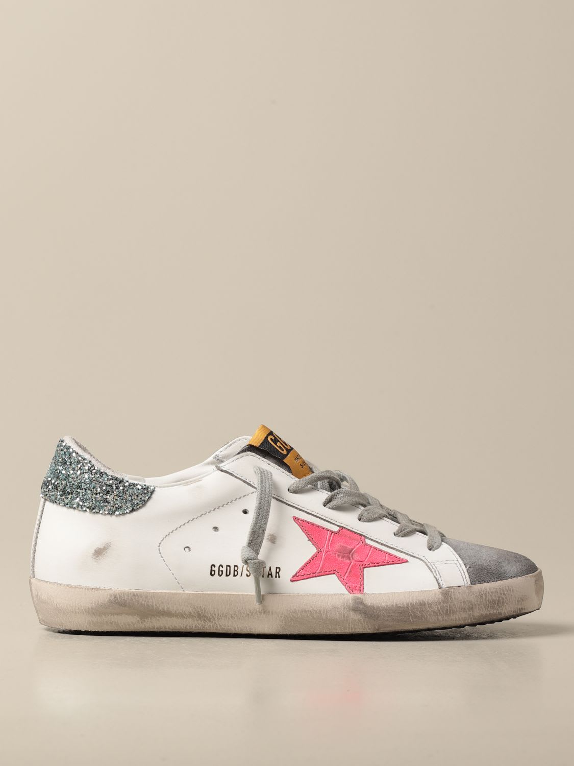 Golden Goose Trainers In Leather And Suede In White