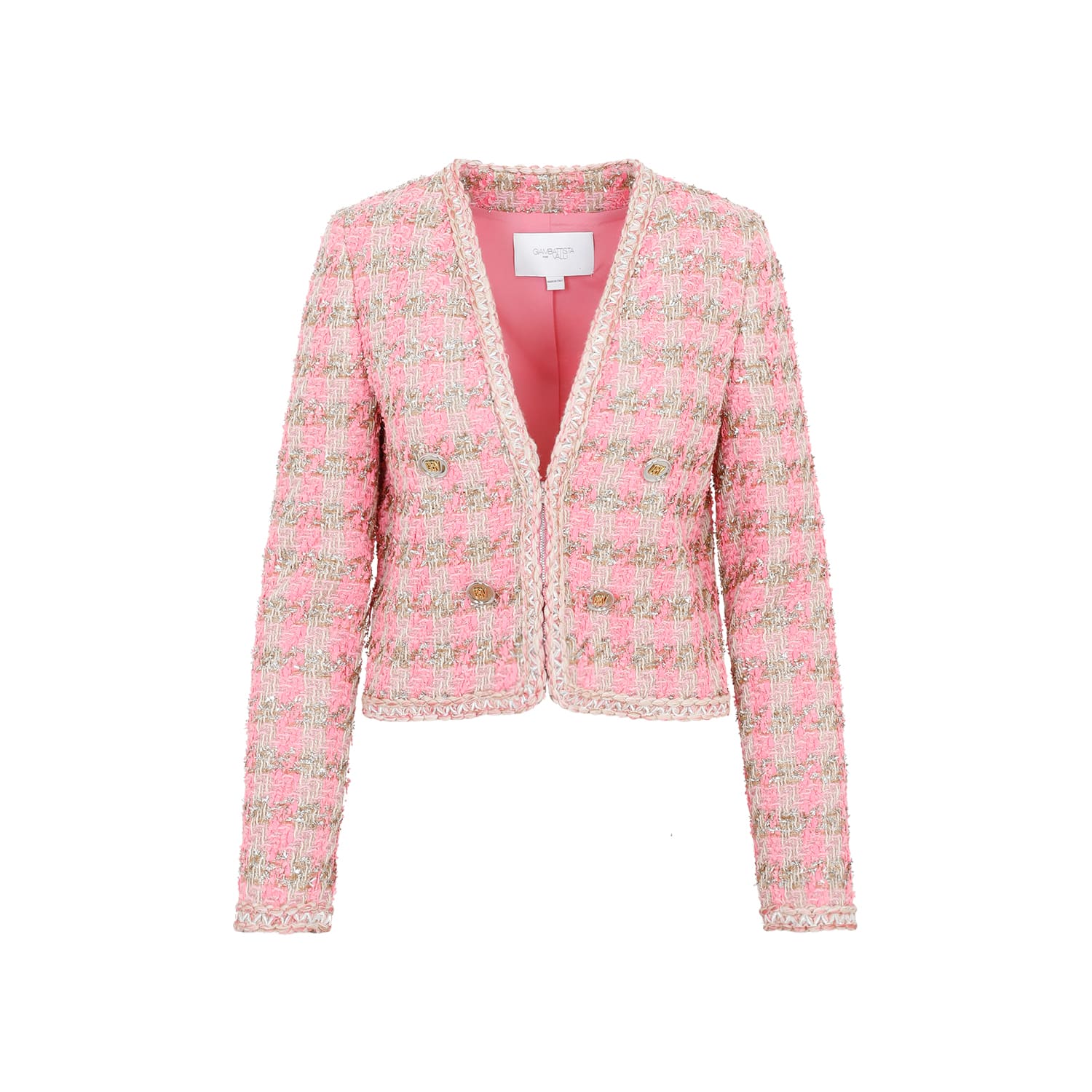 Shop Giambattista Valli Polyamide Jacket In Rose Gold