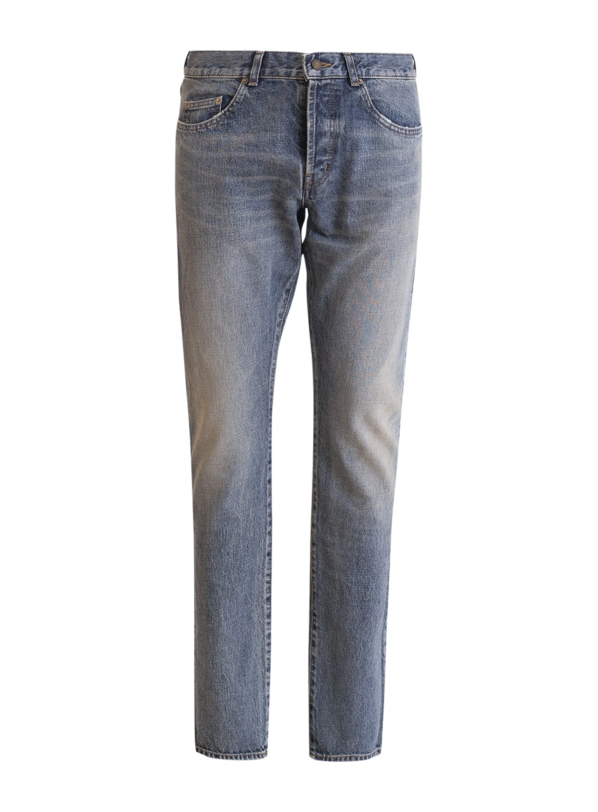 Saint Laurent Slim-fit Jeans In Dirty Sandy Denim