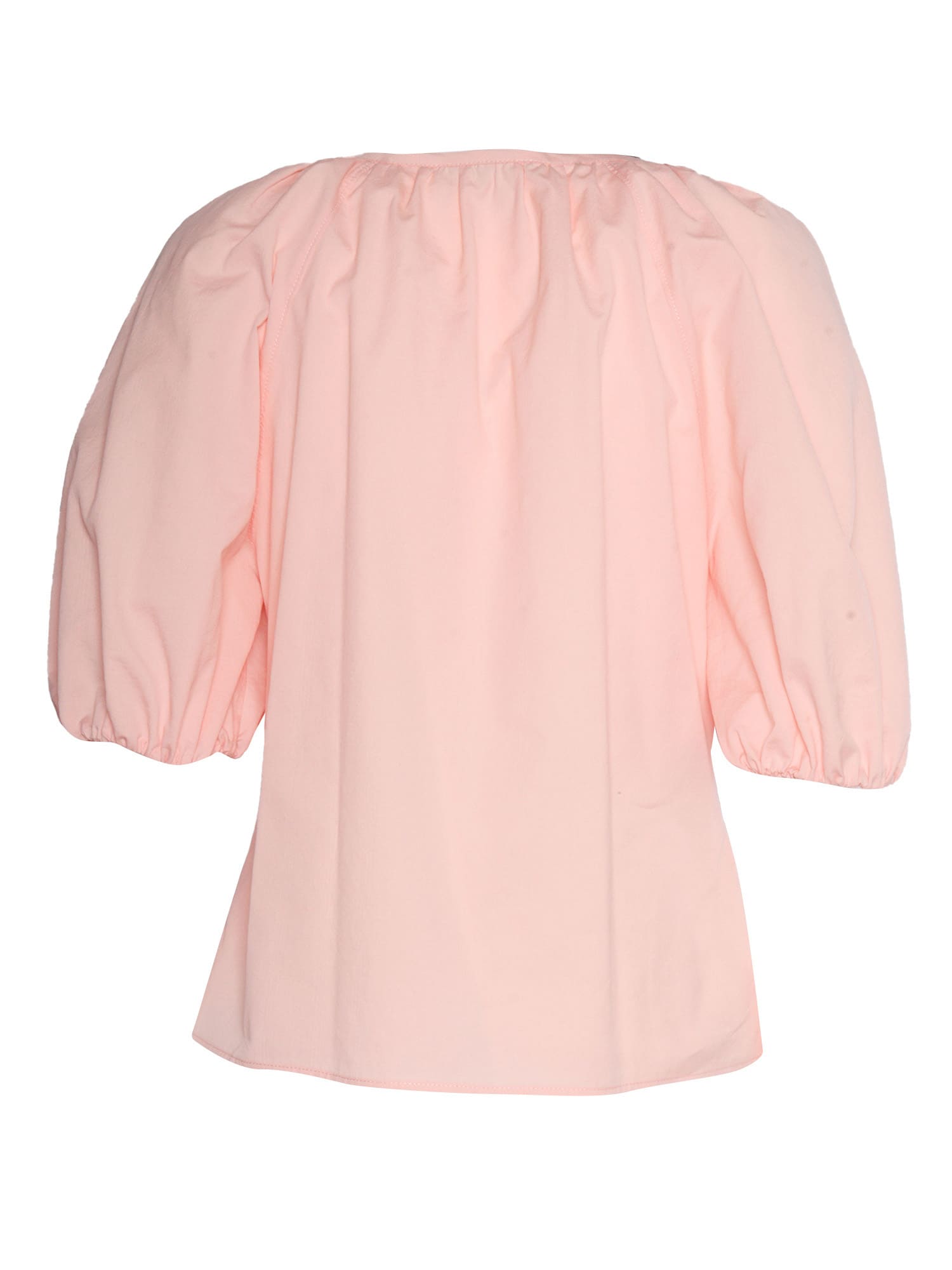Philosophy Di Lorenzo Serafini Puff Sleeve Blouse With Relaxed Fit In Pink
