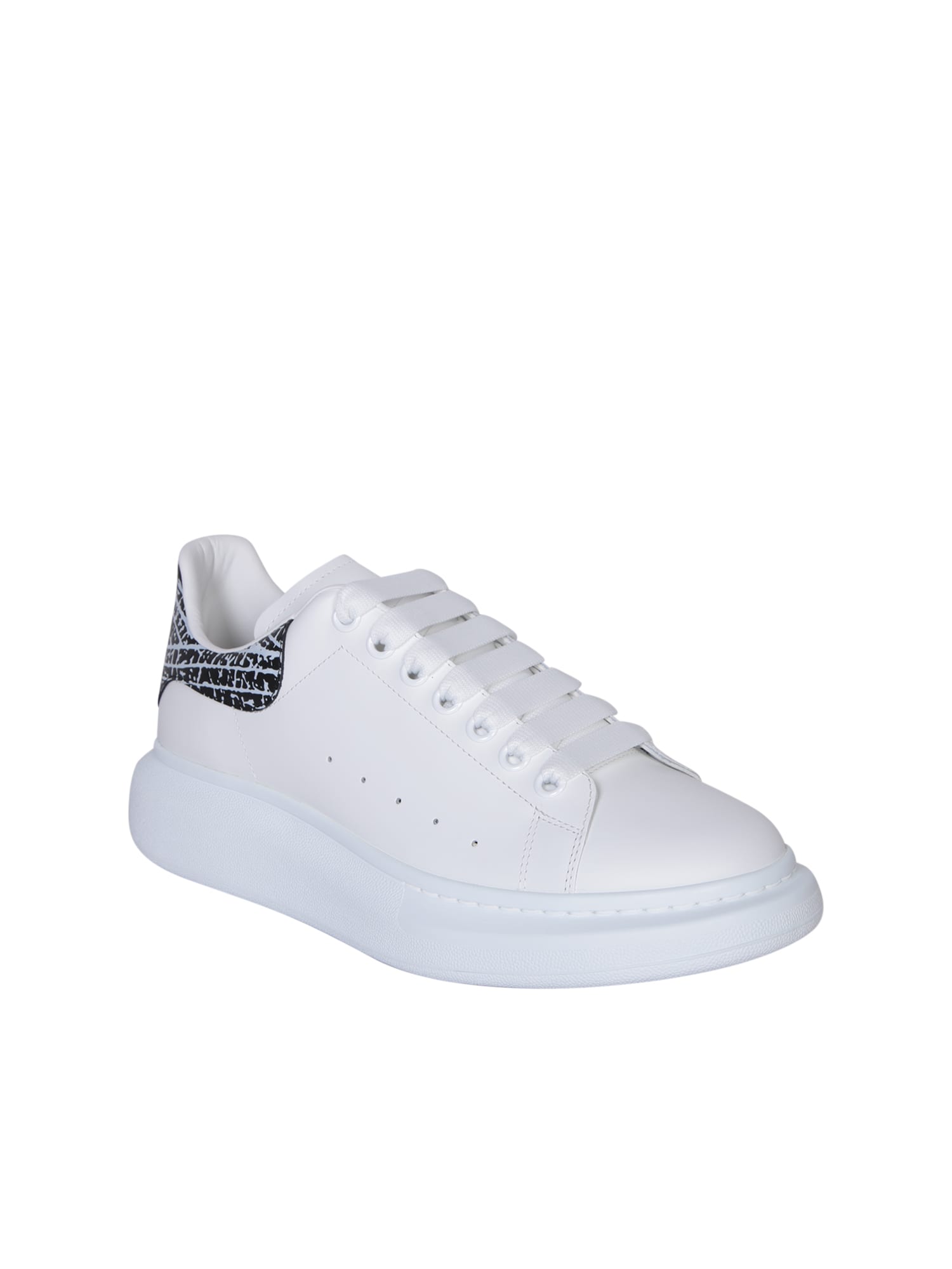Alexander Mcqueen Oversized Leather Sneakers In White