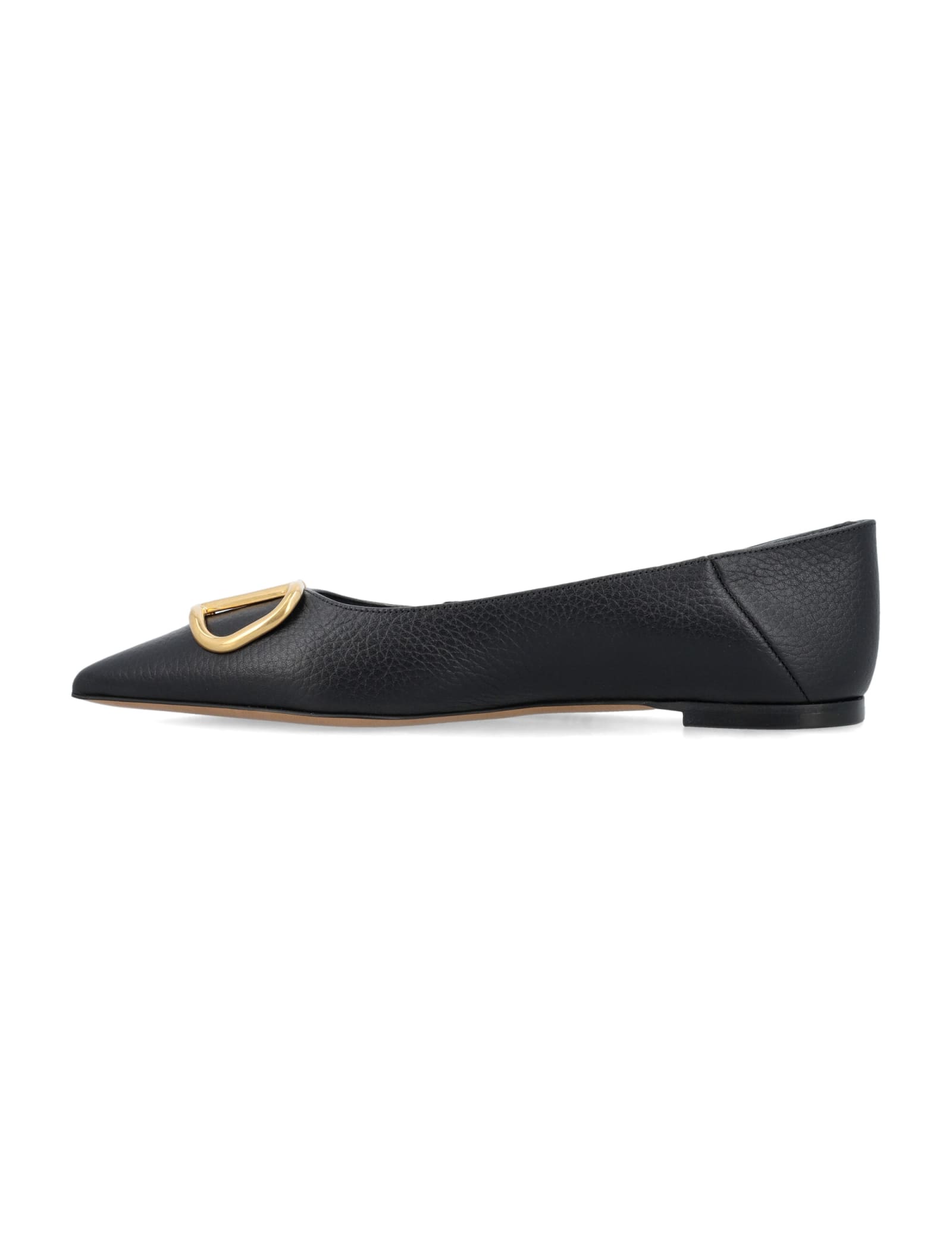 Shop Valentino Vlogo Signature Ballerinas In Nero