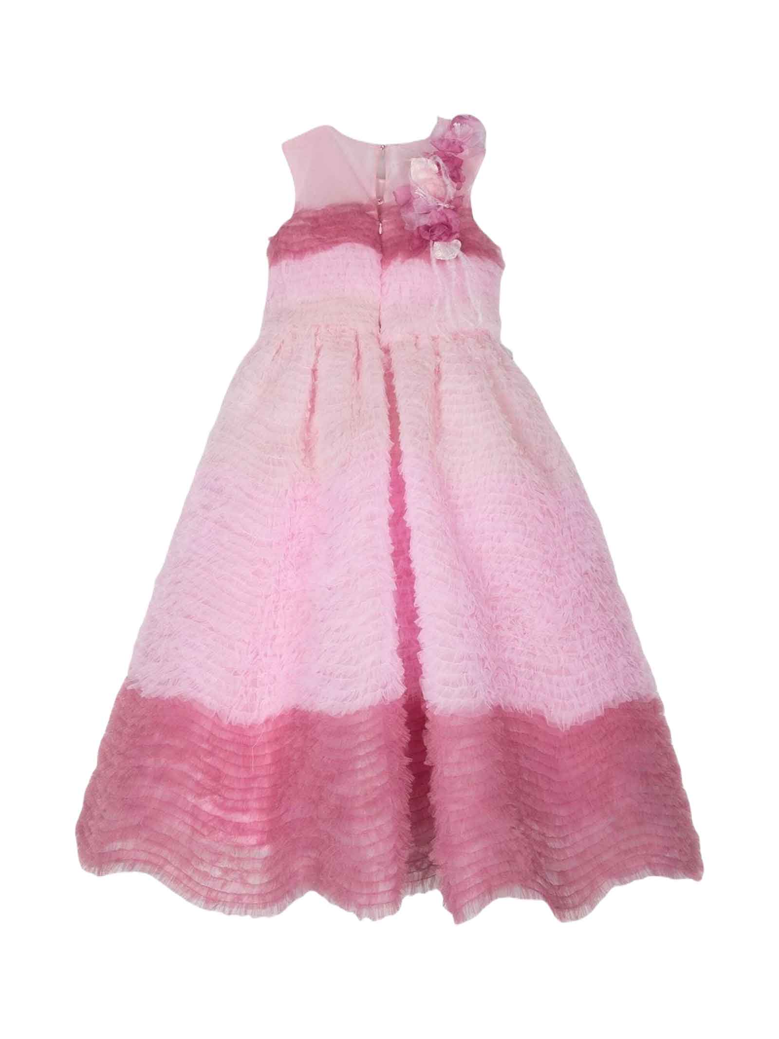 Shop Marchesa Pink Dress Girl Kids. In Rosa