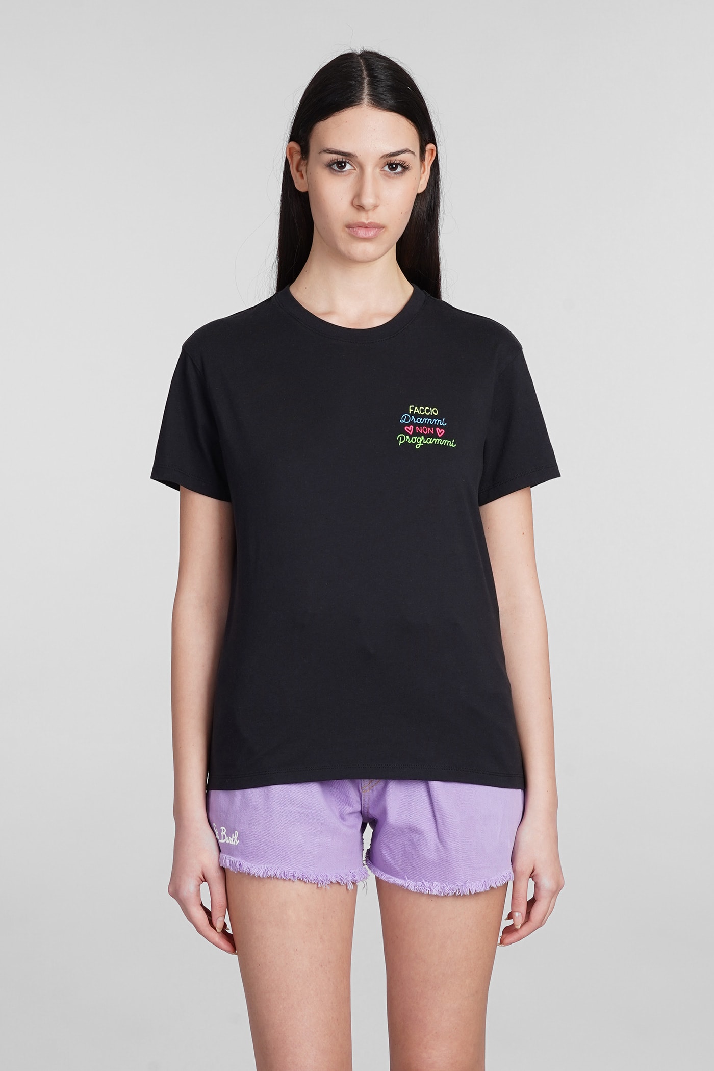 Emilie T-shirt In Black Cotton