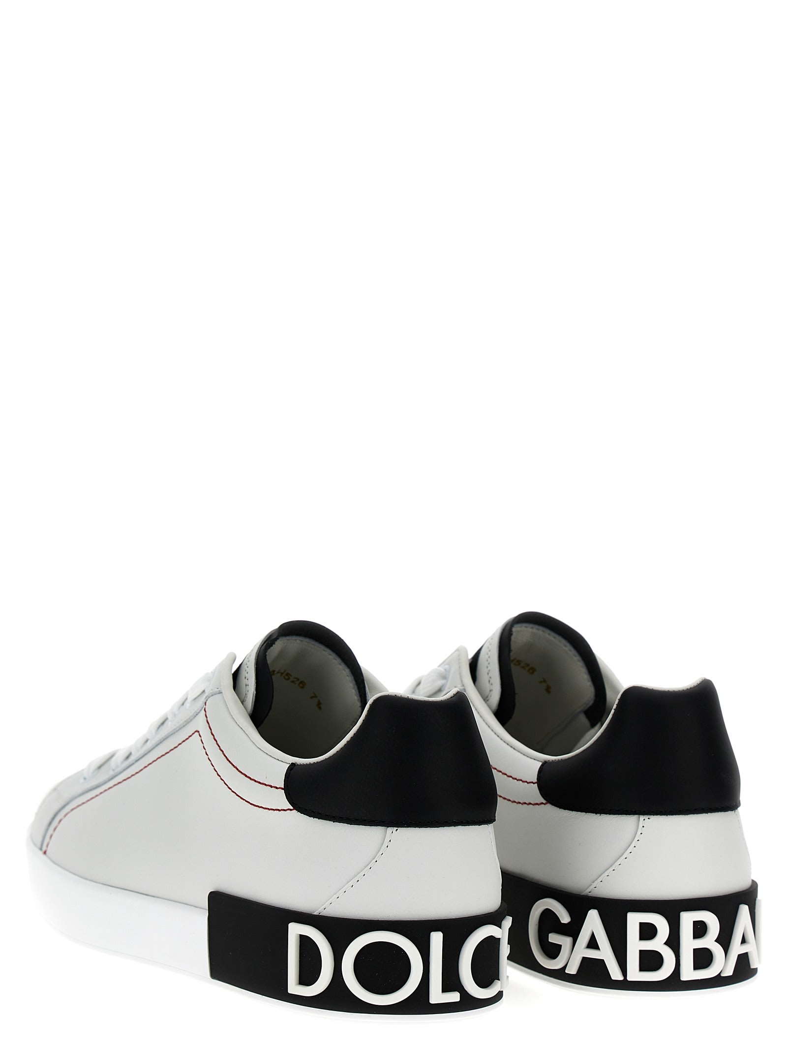 Shop Dolce & Gabbana Portofino Sneakers In White/black