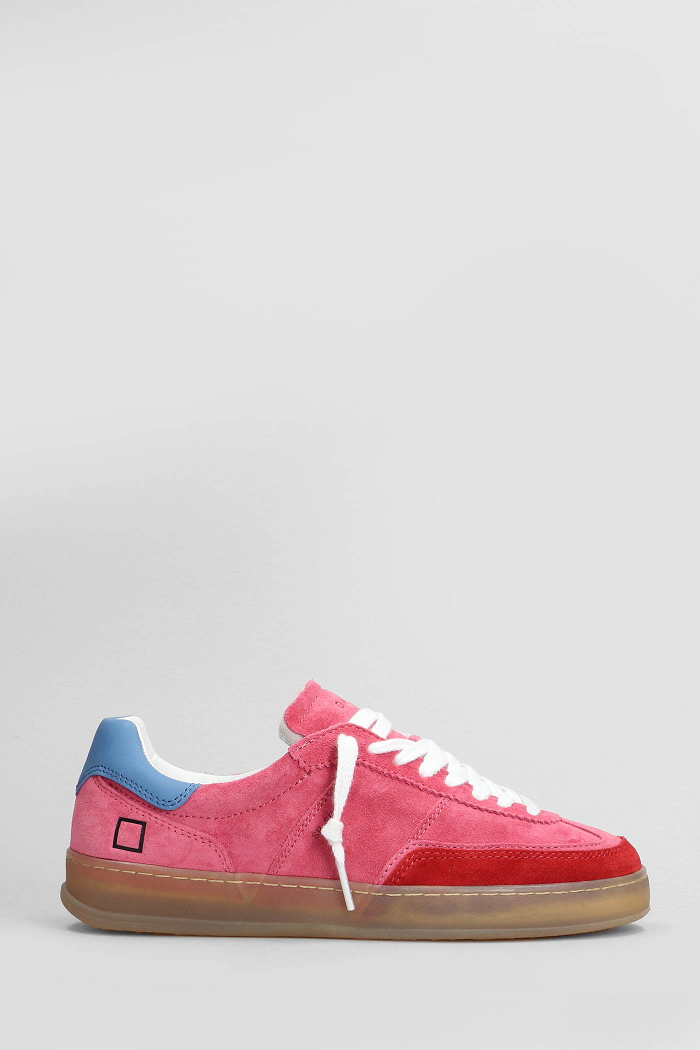 D. A.T. E. Sporty Sneakers In Fuxia Suede