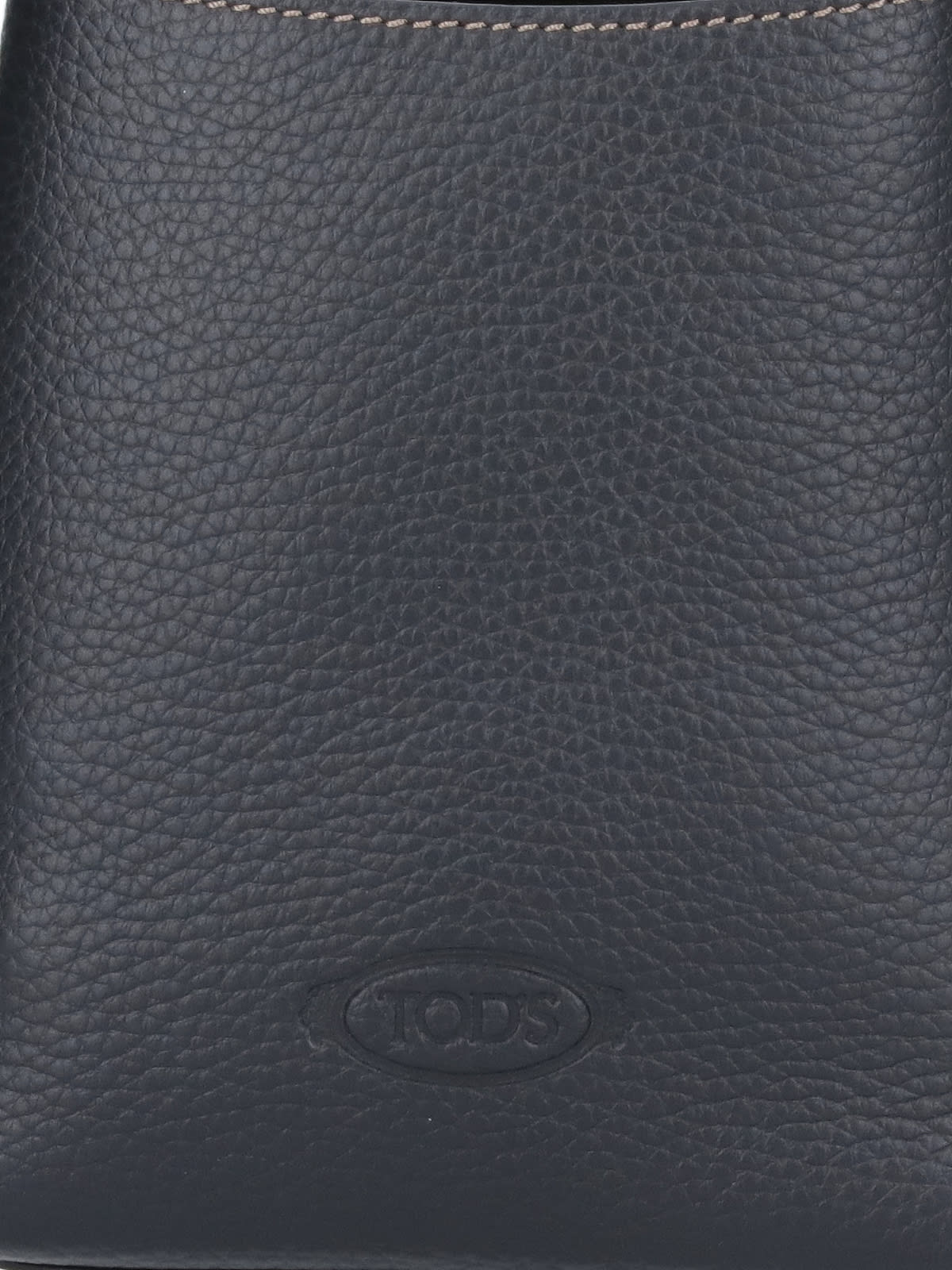 Tod's Micro Leather Shopping Bag In Black