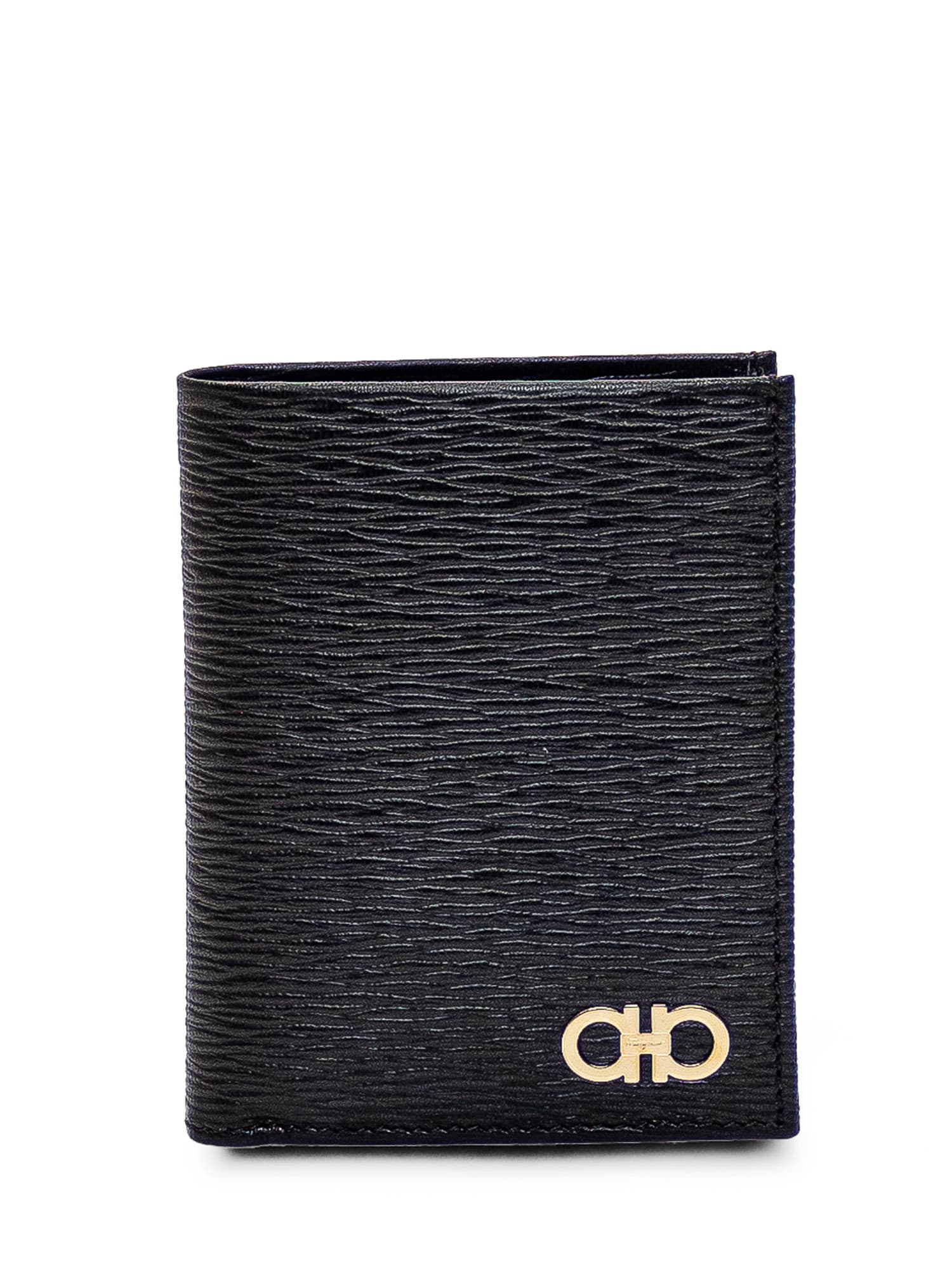 Shop Ferragamo Gancini Wallet In Nero