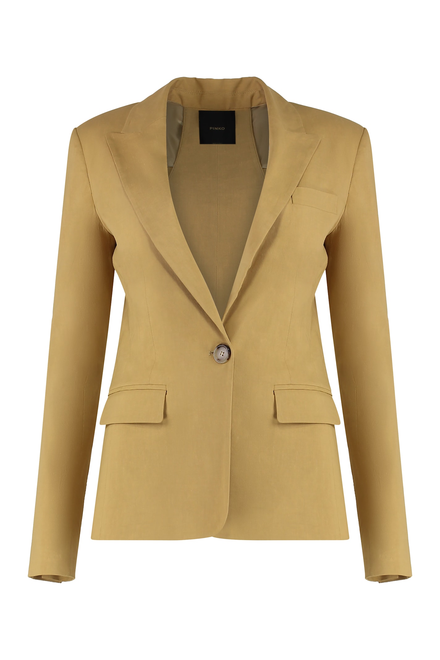 Pinko Linen Blazer Featuring Cut-out Detail